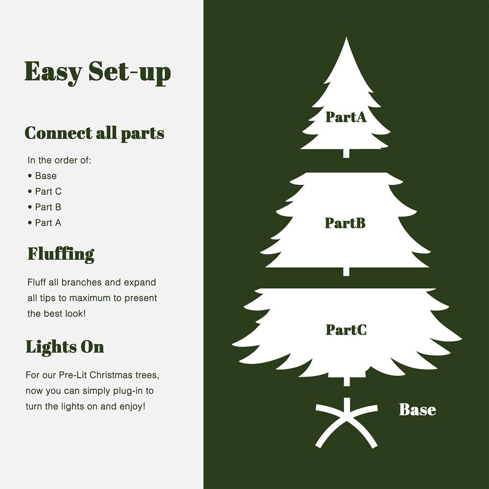 LuxenHome WHAP2518 Artificial-Christmas-Trees - View #4