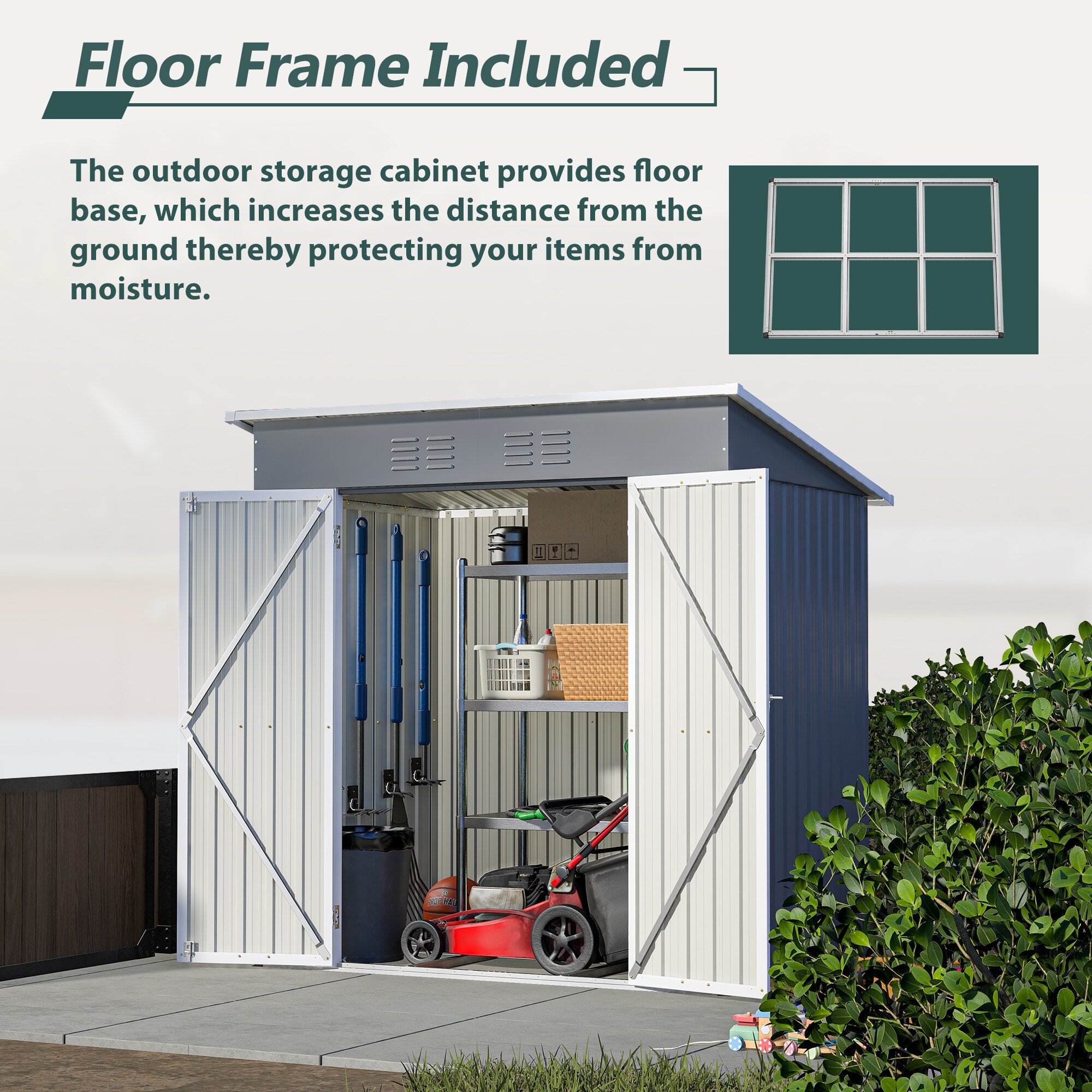 Wooakway FXLS0601-511B007 Metal-Storage-Buildings-Sheds - View #6
