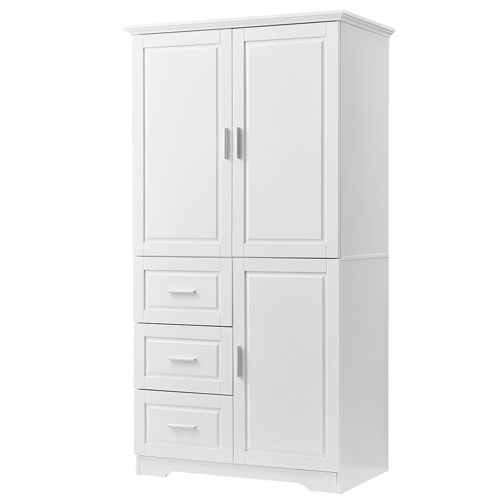 Bathroom Freestanding Storage Cabinet with Shelves Over Toilet, White -  ModernLuxe