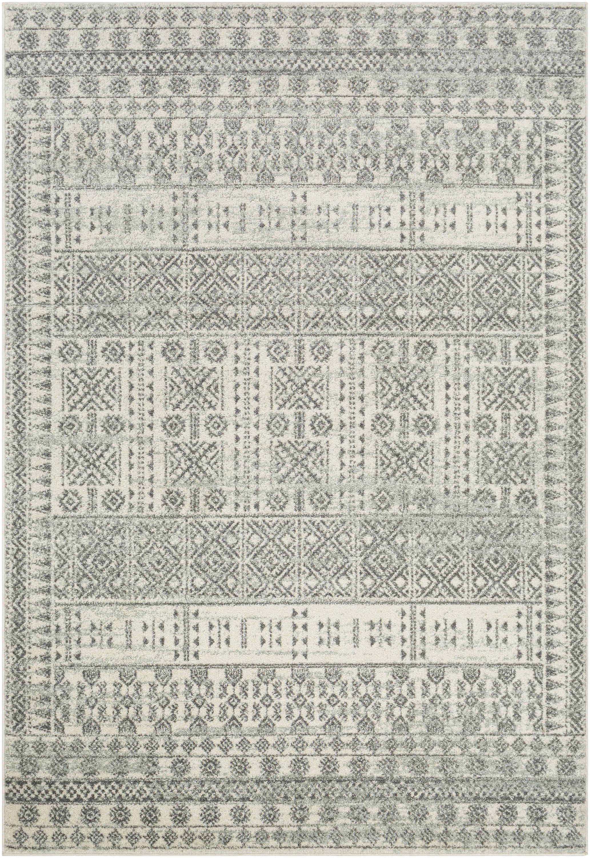 Surya ELZ2364-5376 Elaziz 5 X 8 (ft) Light Grey Indoor Medallion Global Area Rug