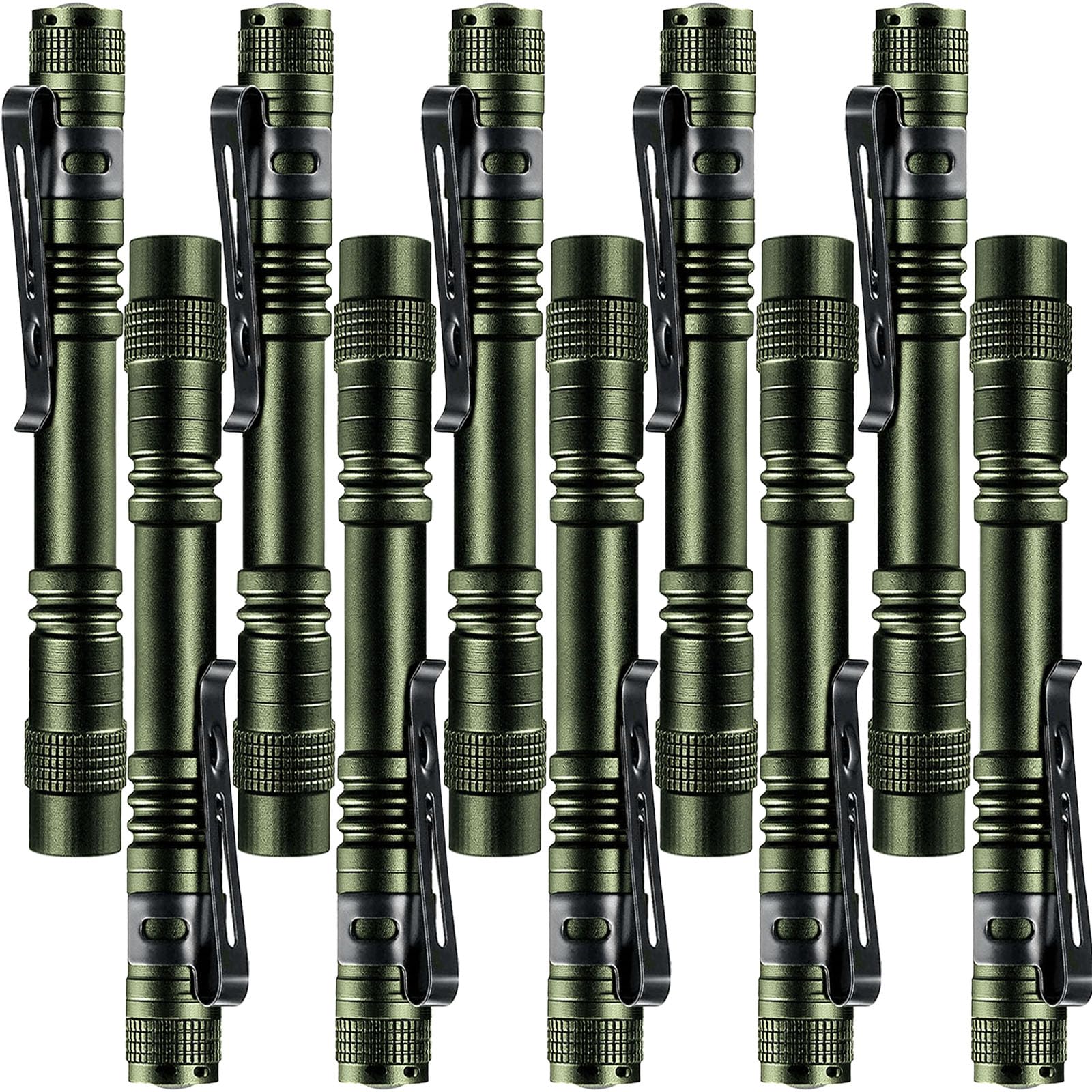 AOIZGMY  10 Pack Small Mini Flashlights Pocket Flashlight Penlight with Clip Tactical Pen Light for Camping Outdoor Emergency Inspection Gifts