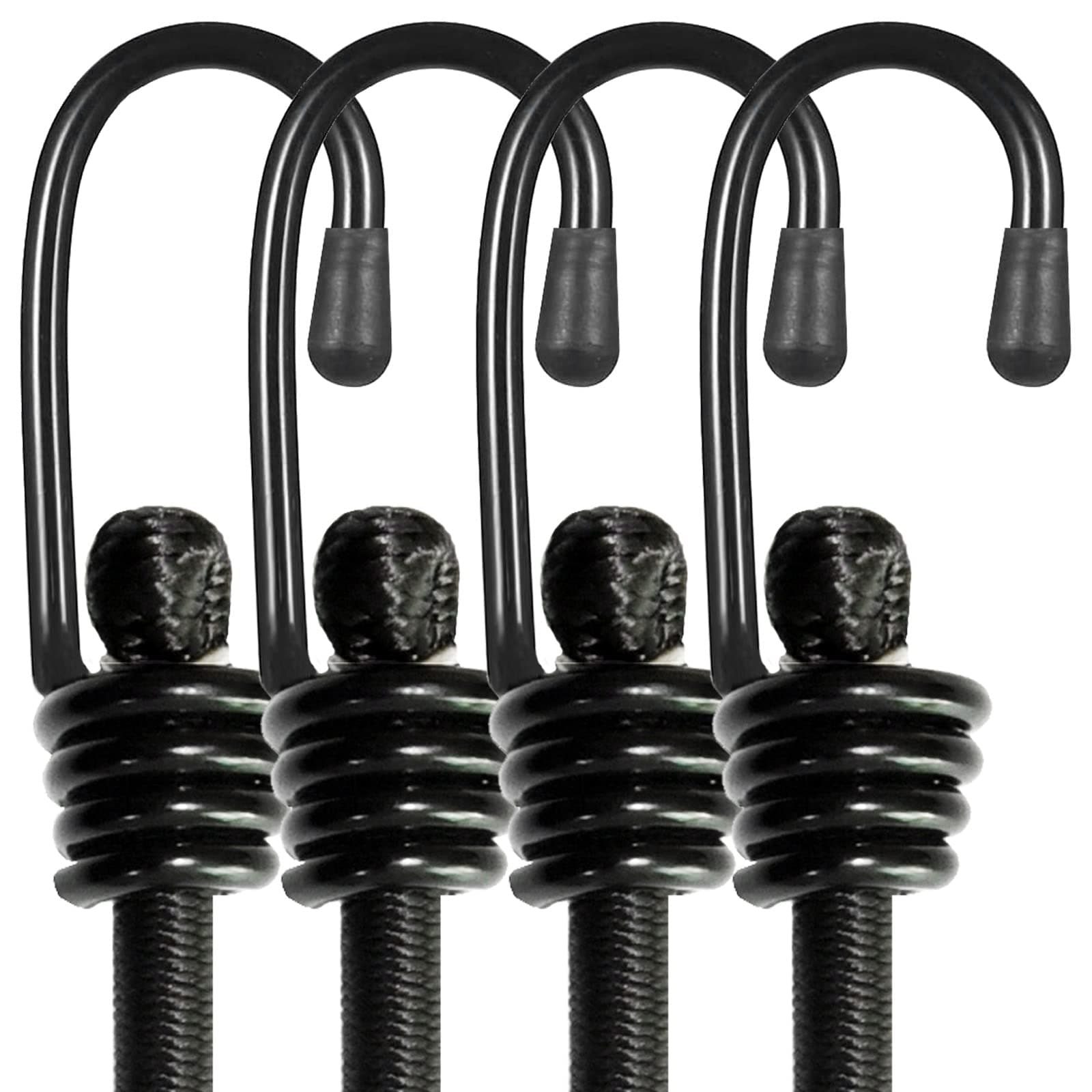 CYIKE  Bungee Cords with Hooks Heavy Duty Outdoor Elastic Bungee Straps No Odour Industrial Grade Bungee Rope for Securing Tarps Luggage Tents