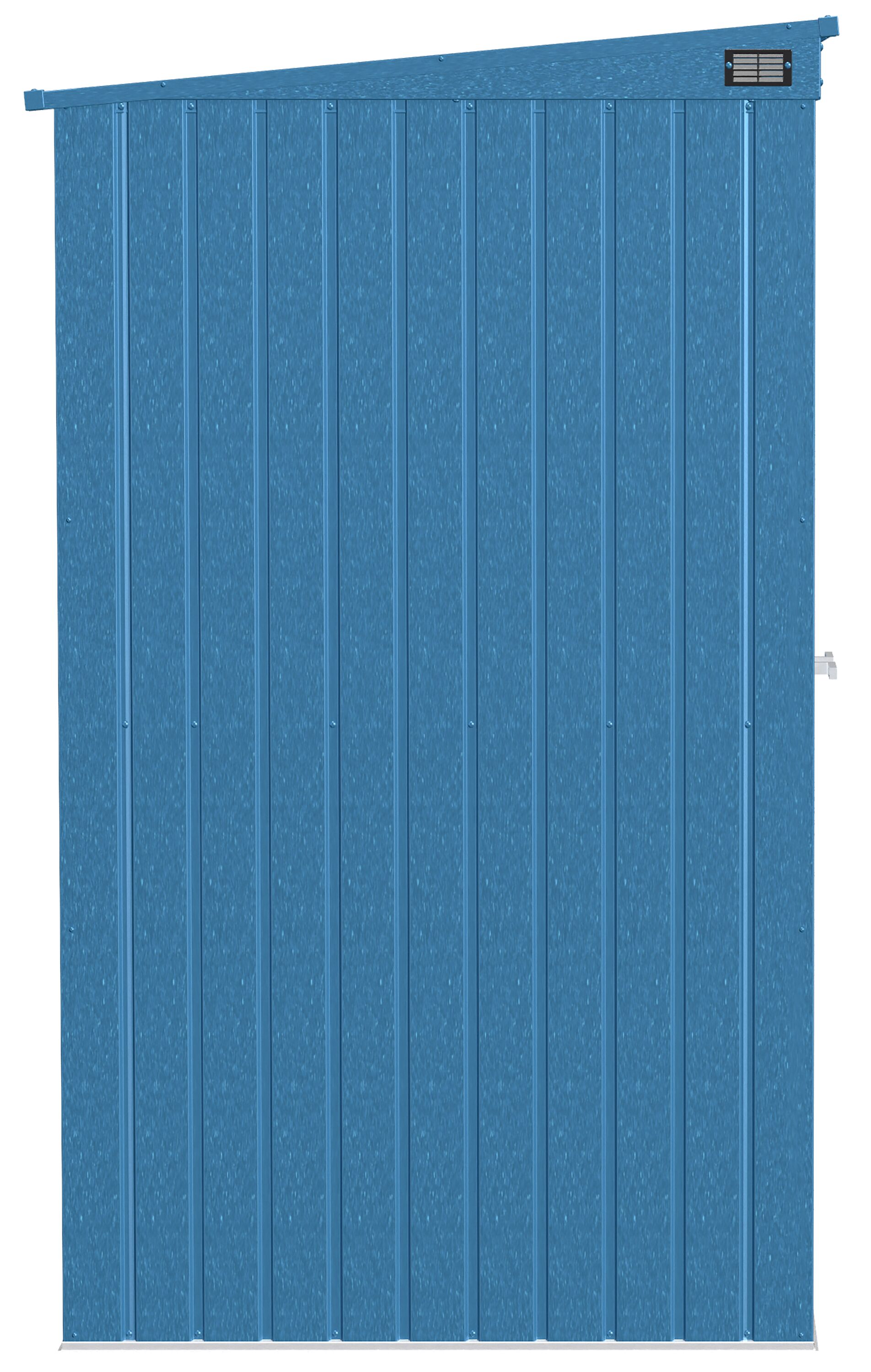 Elite 8 ft x 4 ft Blue Grey Galvanized Steel Storage Shed