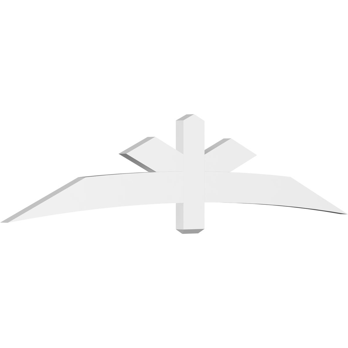 Ekena Millwork GBP096X20X0206ALB00 Alberta White PVC Gable bracket