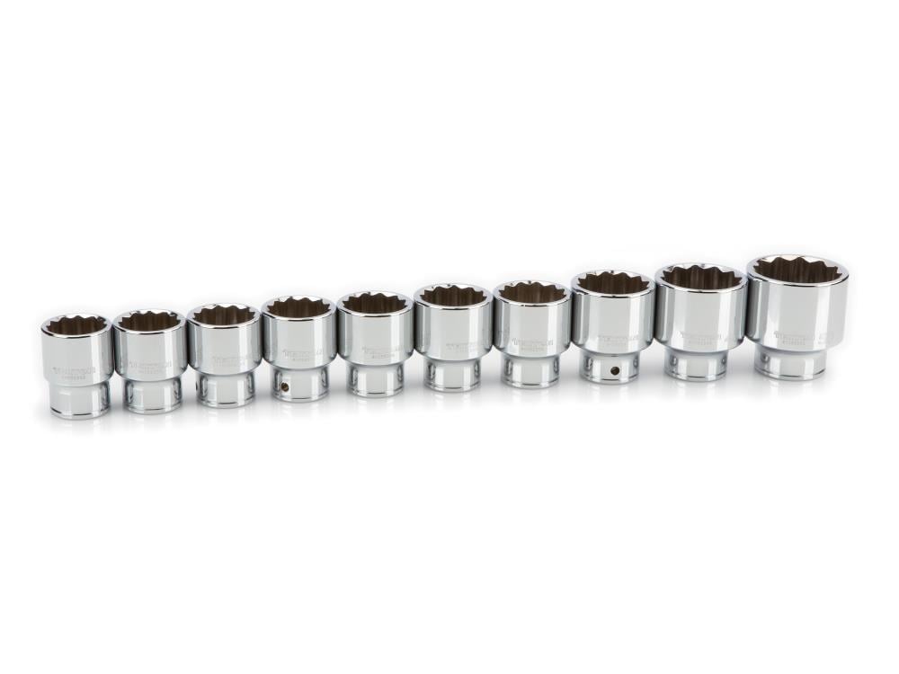 TEKTON SHD93034 10-Piece Metric 3/4-in Drive 12-point Set Shallow Socket Set
