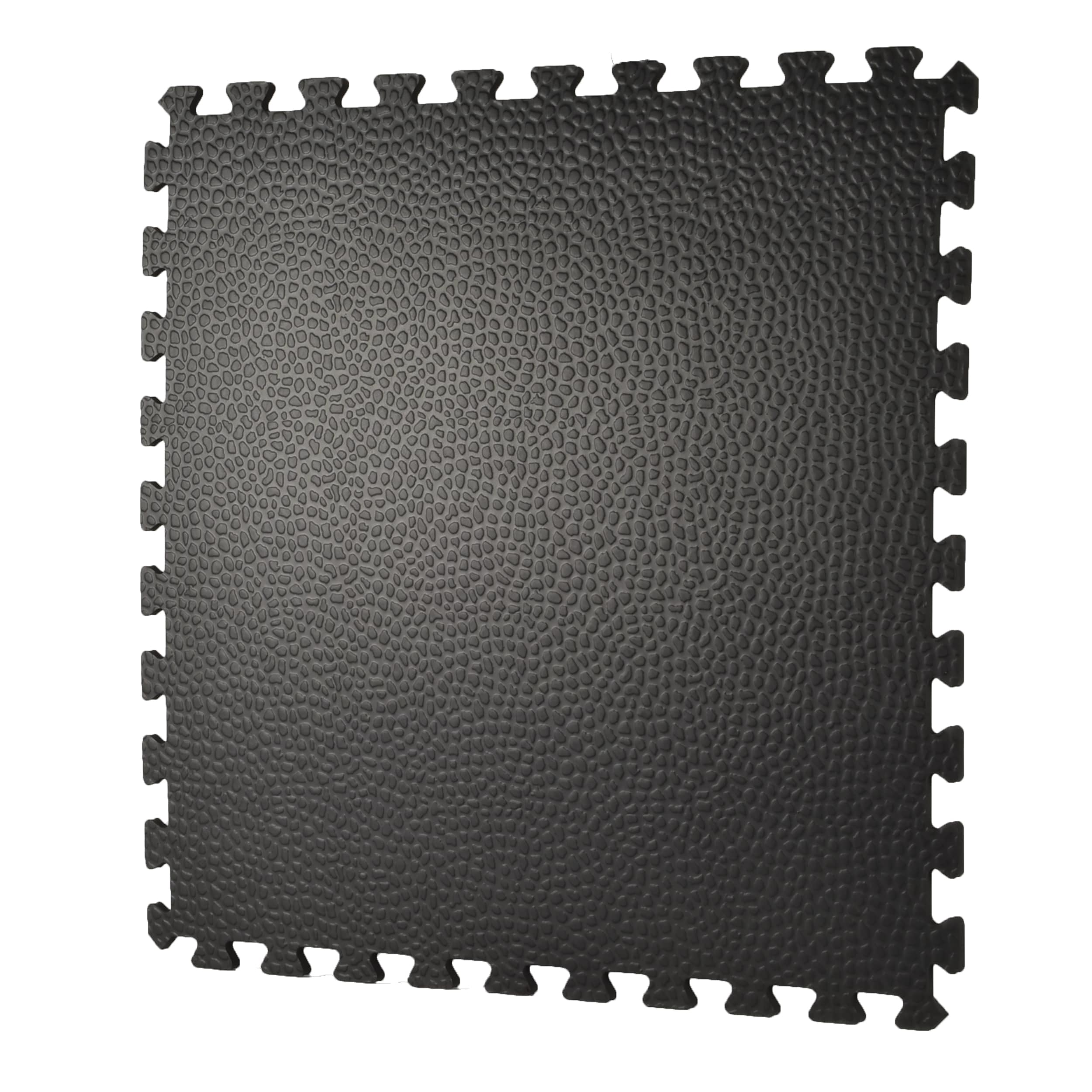 Greatmats Home Gym Floor Tile | 2x2 ft x 10 mm | Interlocking | High Density Foam | Foam Gym Flooring | Texture: Pebble | Color: Black or Gray