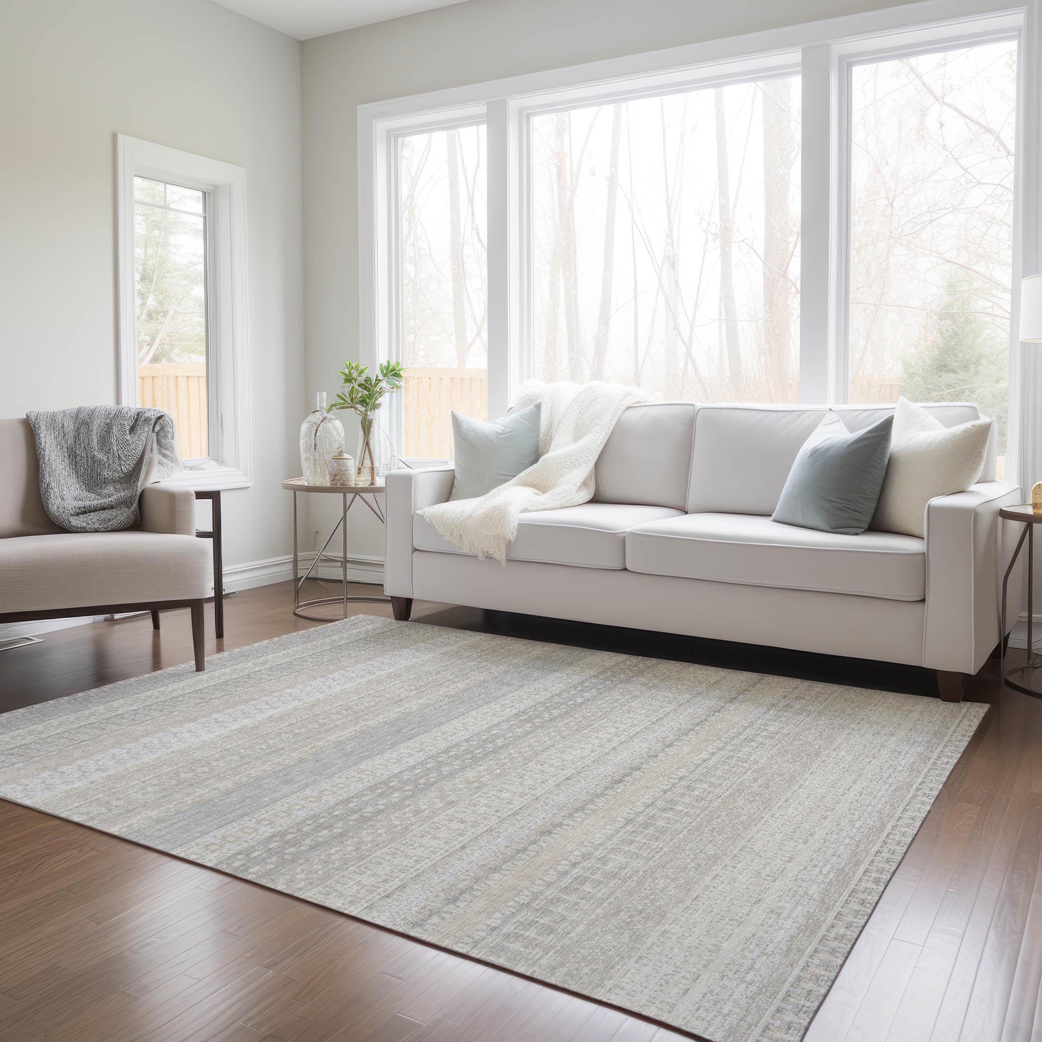 Addison Rugs ACN576IV3X5 Chantille ACN576IV 3 x 5 (ft) Polyester Ivory Rectangular Indoor/Outdoor Machine washable Area rug