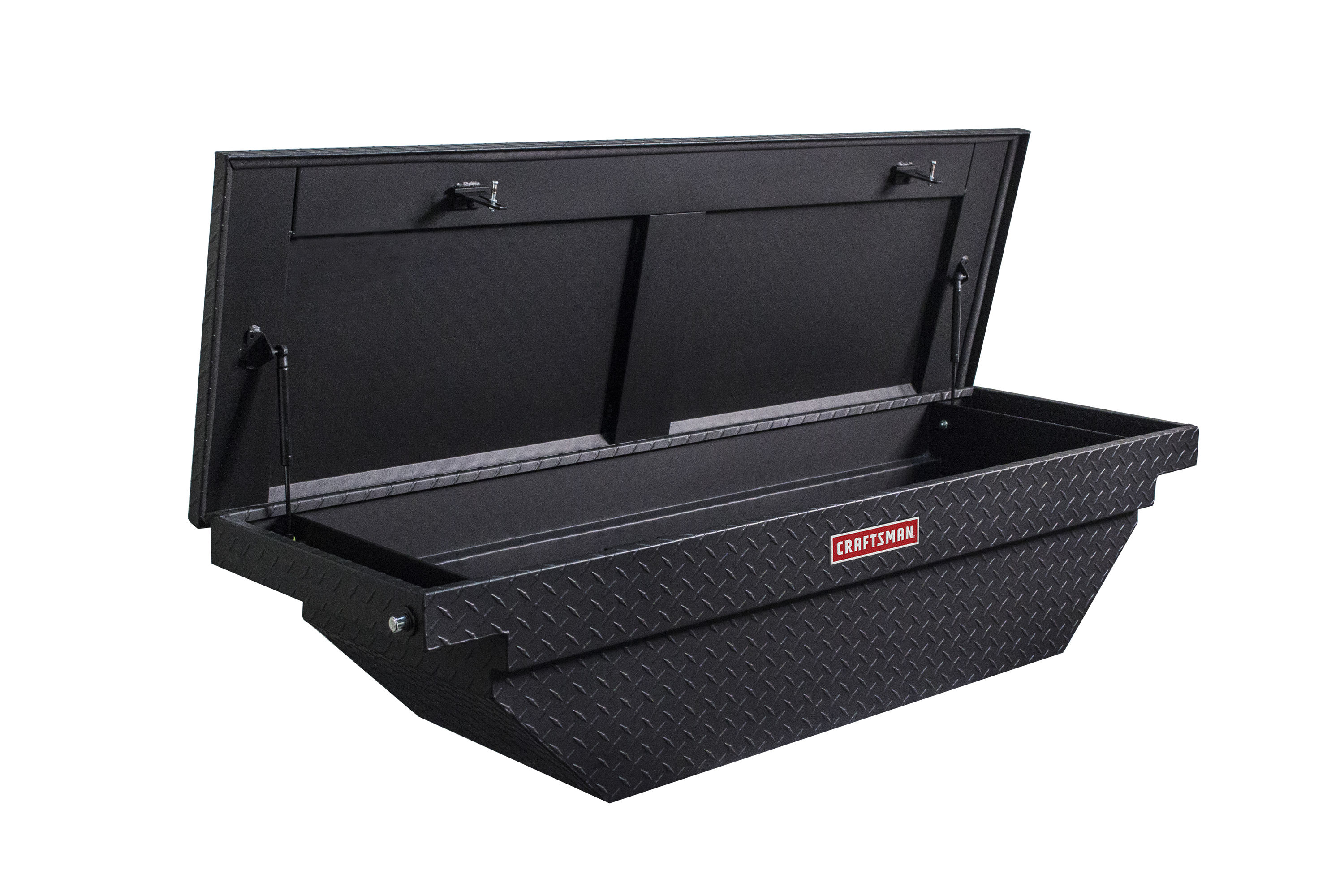 CRAFTSMAN 61.5-in x 20-in x 13-in Matte Black Aluminum Crossover Truck Tool  Box in the Truck Tool Boxes department at