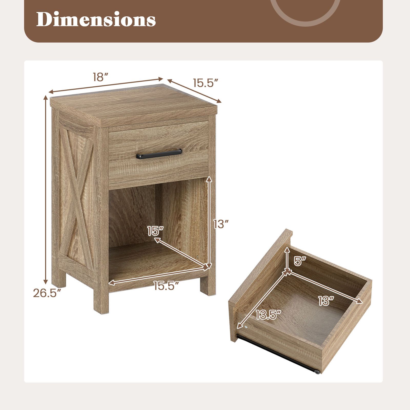 Kitstorack DOBAKS-D01027H6T2V nightstands - View #5