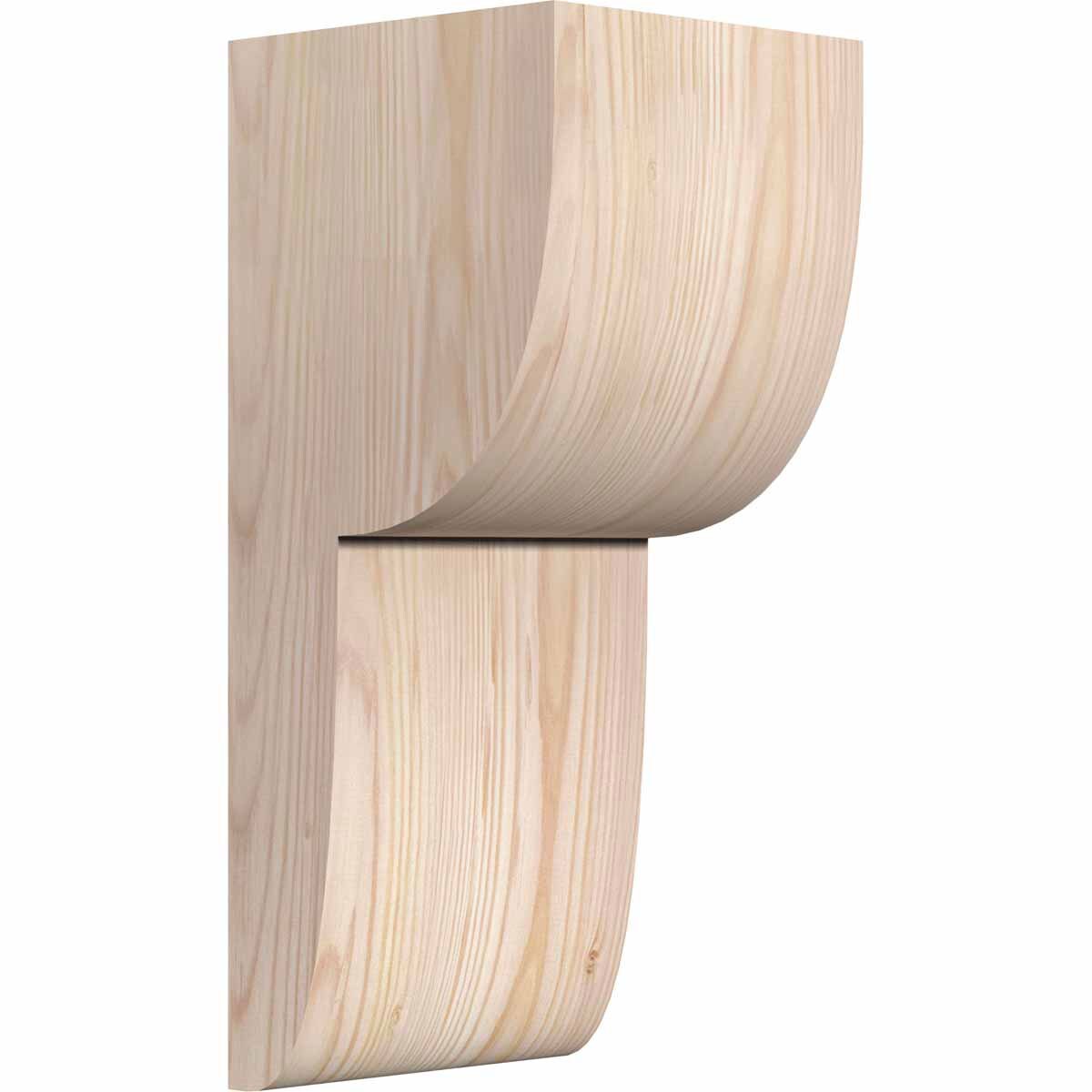 Ekena Millwork COR06X06X14CRE00RDF 6-in x 6-in x 14-in Crestline Unfinished Douglas fir Wood Paintable/Stainable Corbel