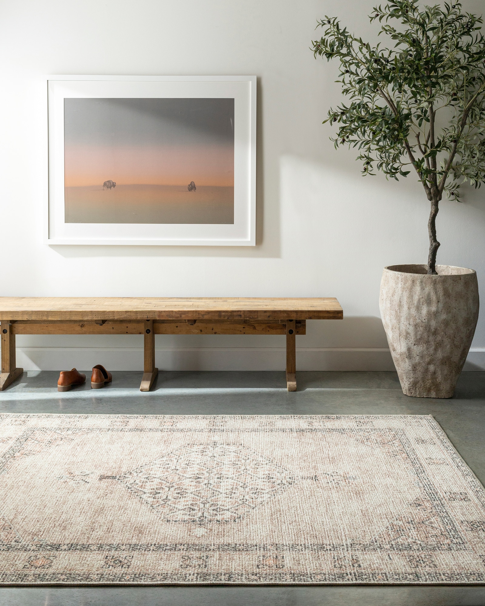 Livabliss BOLC2302-679 Becki Owens Lila 6 x 9 (ft) Polyester Brown Rectangular Indoor Medallion Area rug