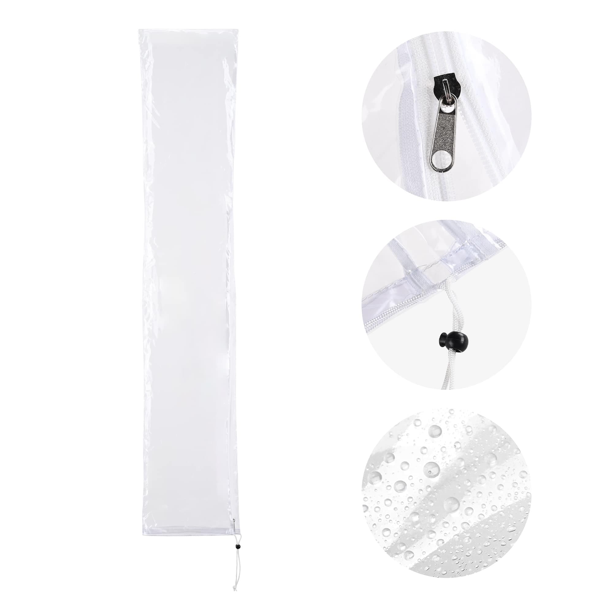 Yescom 07UCB002-PVC8-08-LO Patio Umbrella Protective Cover Bag Clear PVC w/ Zipper for 8 Ft Outdoor Canopy
