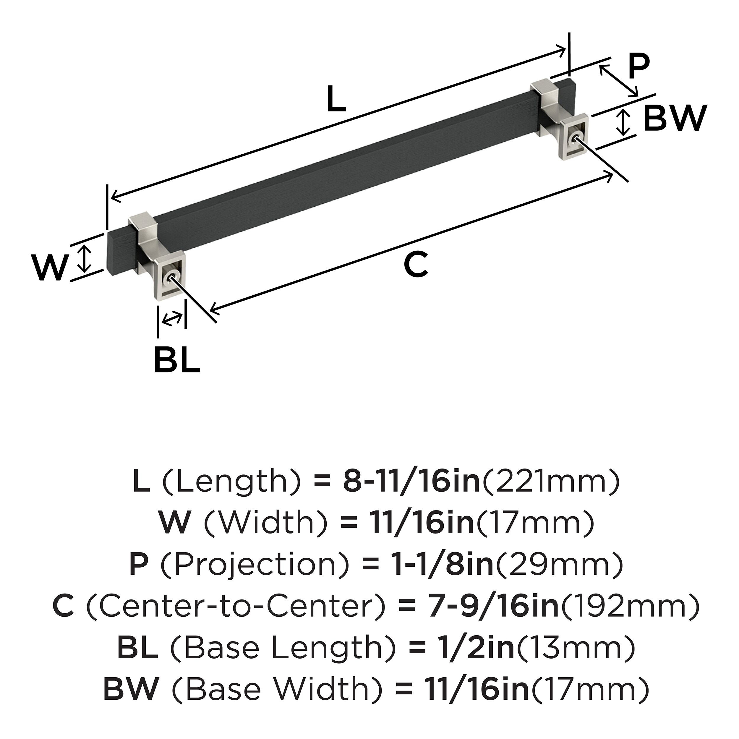 Amerock BP37081BMBG10 Cabinet-Pulls - View #4