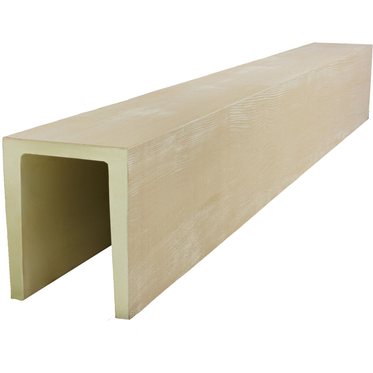 Ekena Millwork 2381196 1-in x 9-1/2-in x 10-ft Vanilla Chai Finished Urethane U-Shaped Decorative Beam
