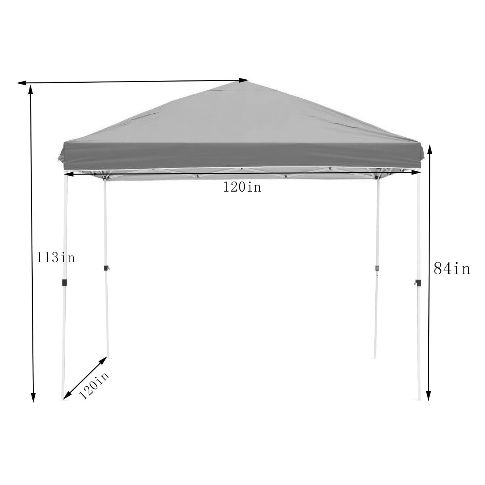 Flynama 10 ft. x 10 ft. White Portable Pop Up Canopy Event Tent Party ...