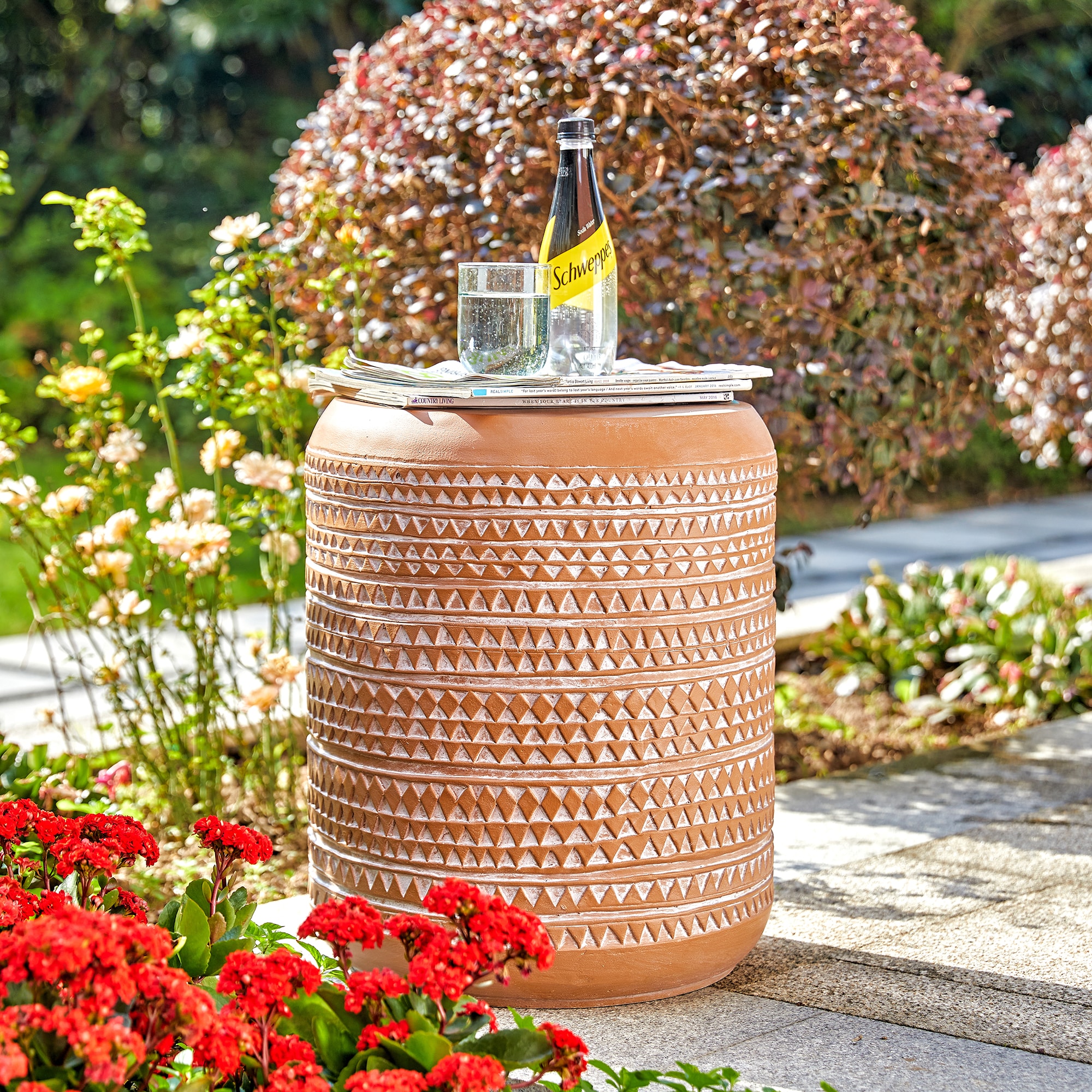 Orange discount garden stool