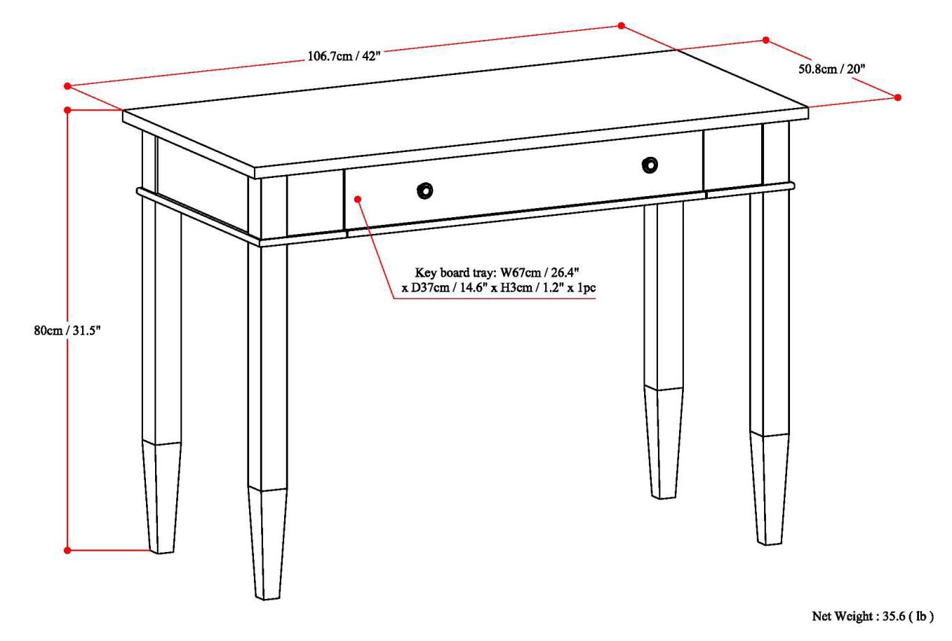 Simpli Home 3AXCCRL-06 desks - View #9