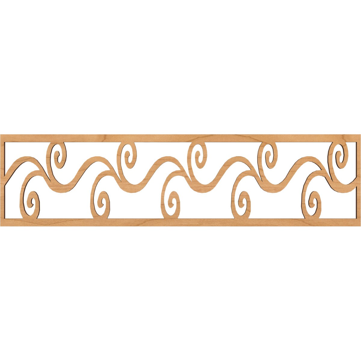 Ekena Millwork MLDB12X47TILMA Tilden Fretwork Flat Trim 12-in x 3.92-ft Maple Brown Unfinished 2156991 Pierced Wall Panel Moulding
