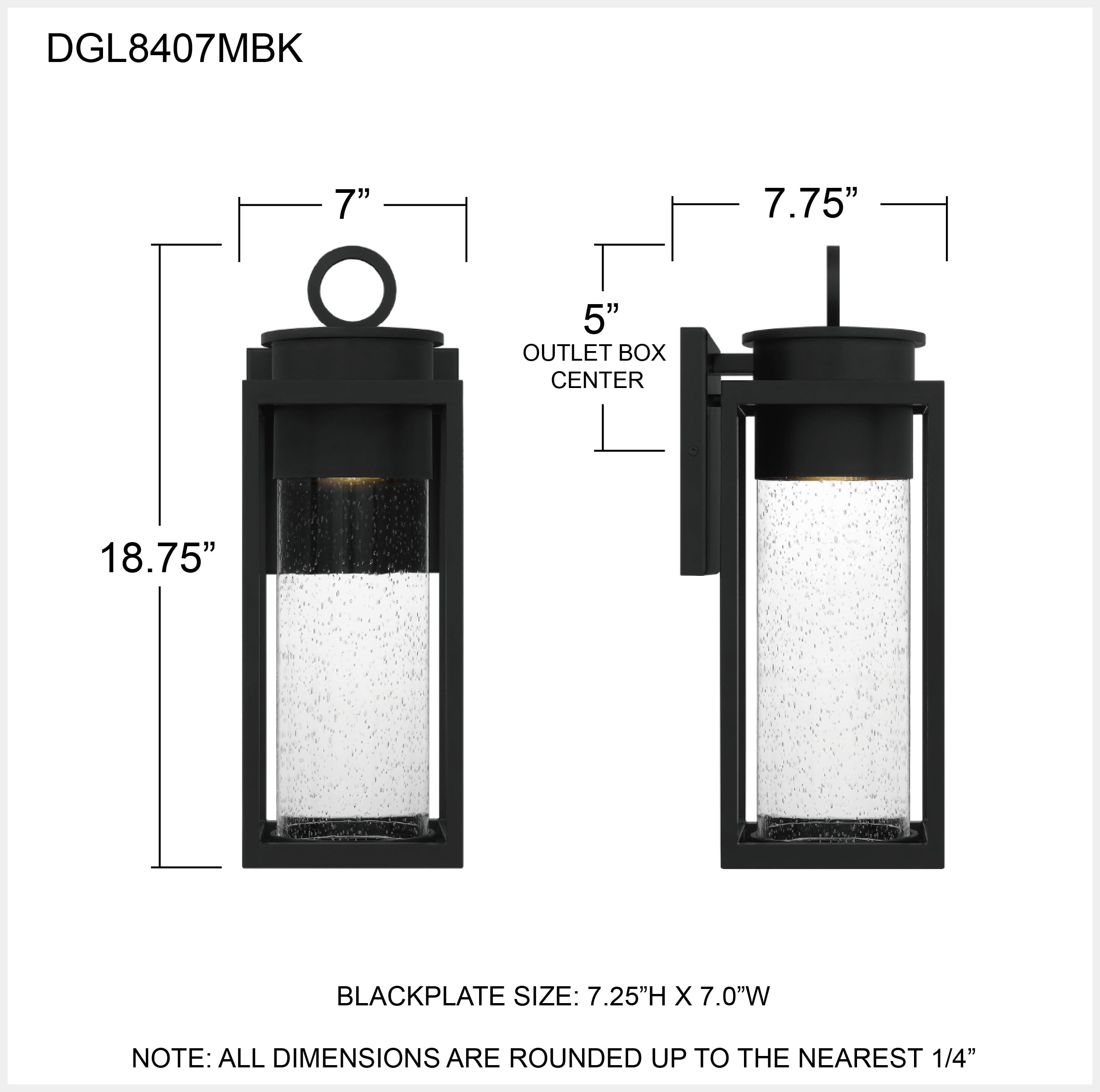 Quoizel DGL8407MBK Outdoor-Wall-Lighting - View #5