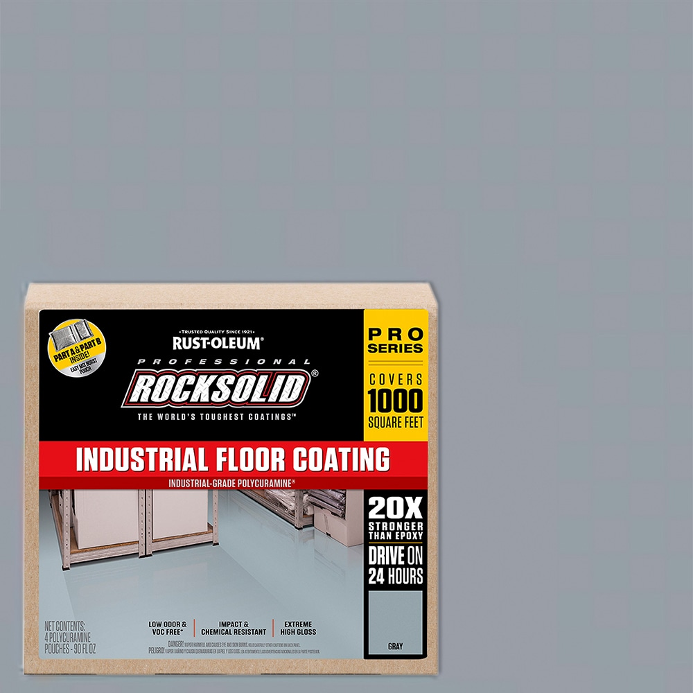 Rust-Oleum 322759SOS RockSolid Professional Industrial Floor 2-part Gray Polycuramine Concrete and Garage Floor Paint ( Kit )