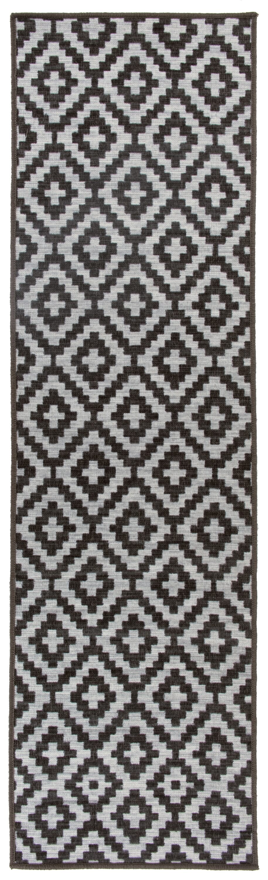 World Rug Gallery Ravenna 2 X 7 (ft) Gray Indoor/Outdoor Geometric ...