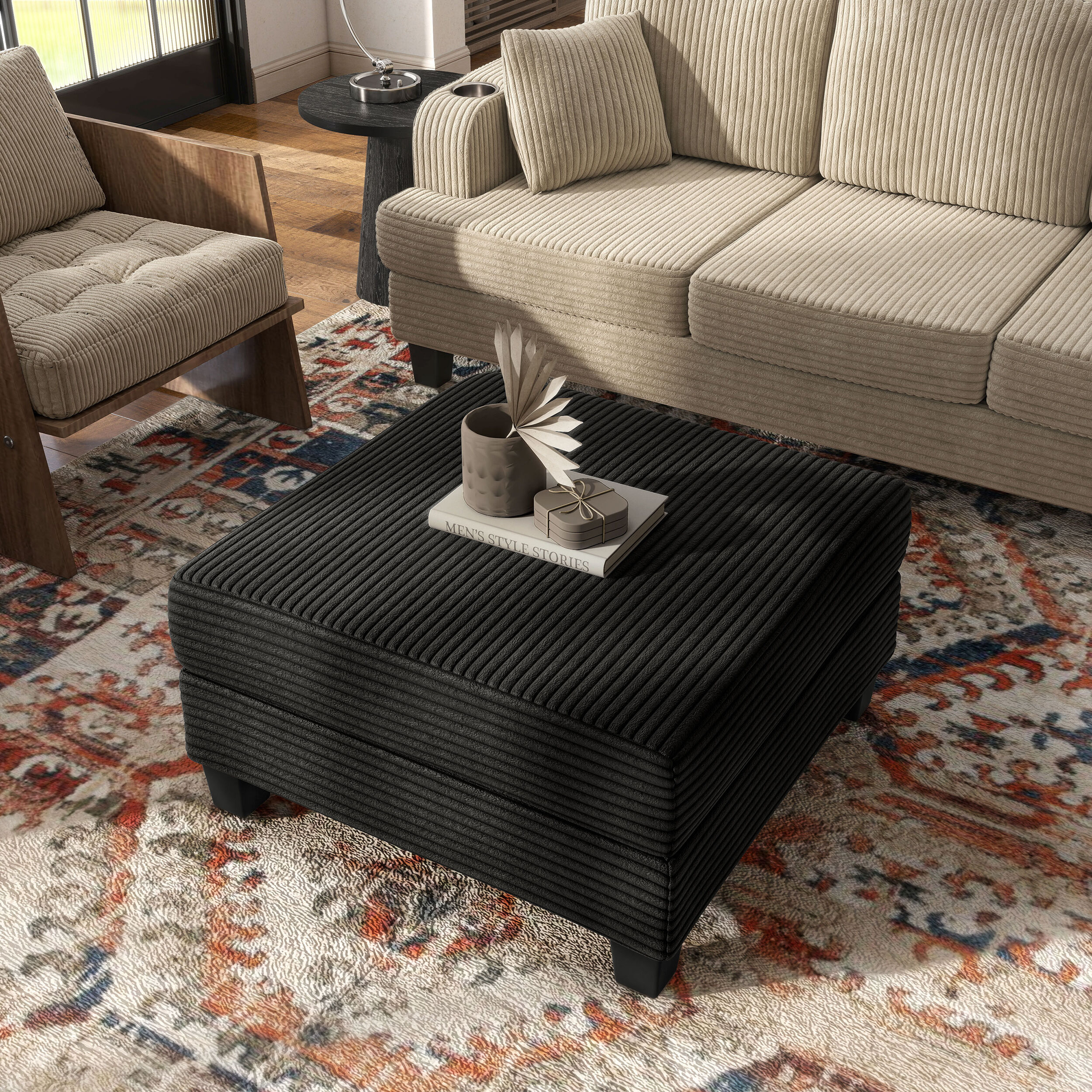 Furniture of America IDF-SL6932BK-OT Indoor-Ottomans - View #5