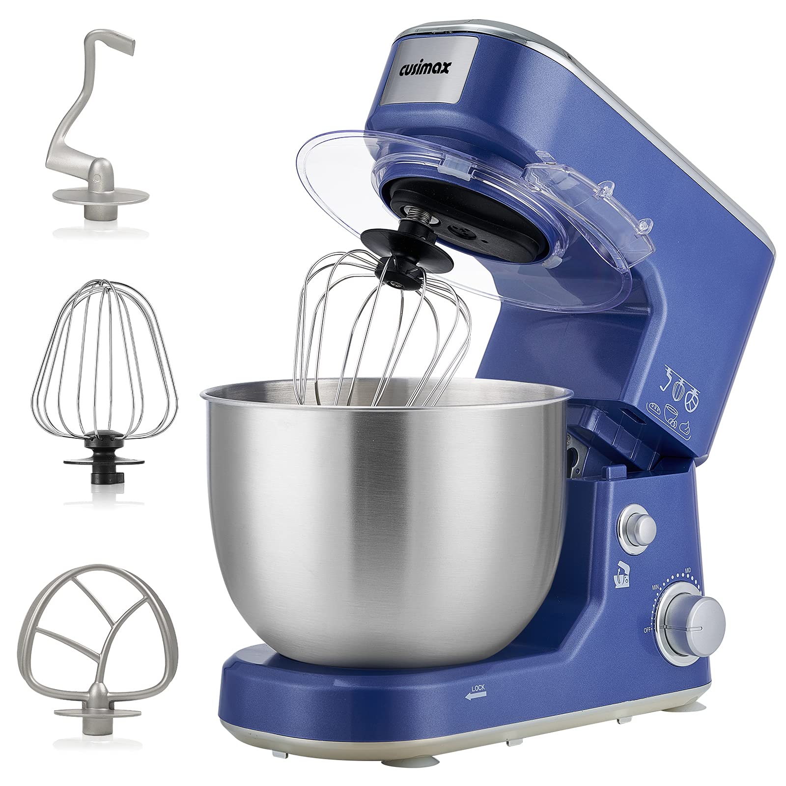 Jeremy Cass ZTKIKM150DB Dark Blue 5-Quart Tilt-head Stand Mixer