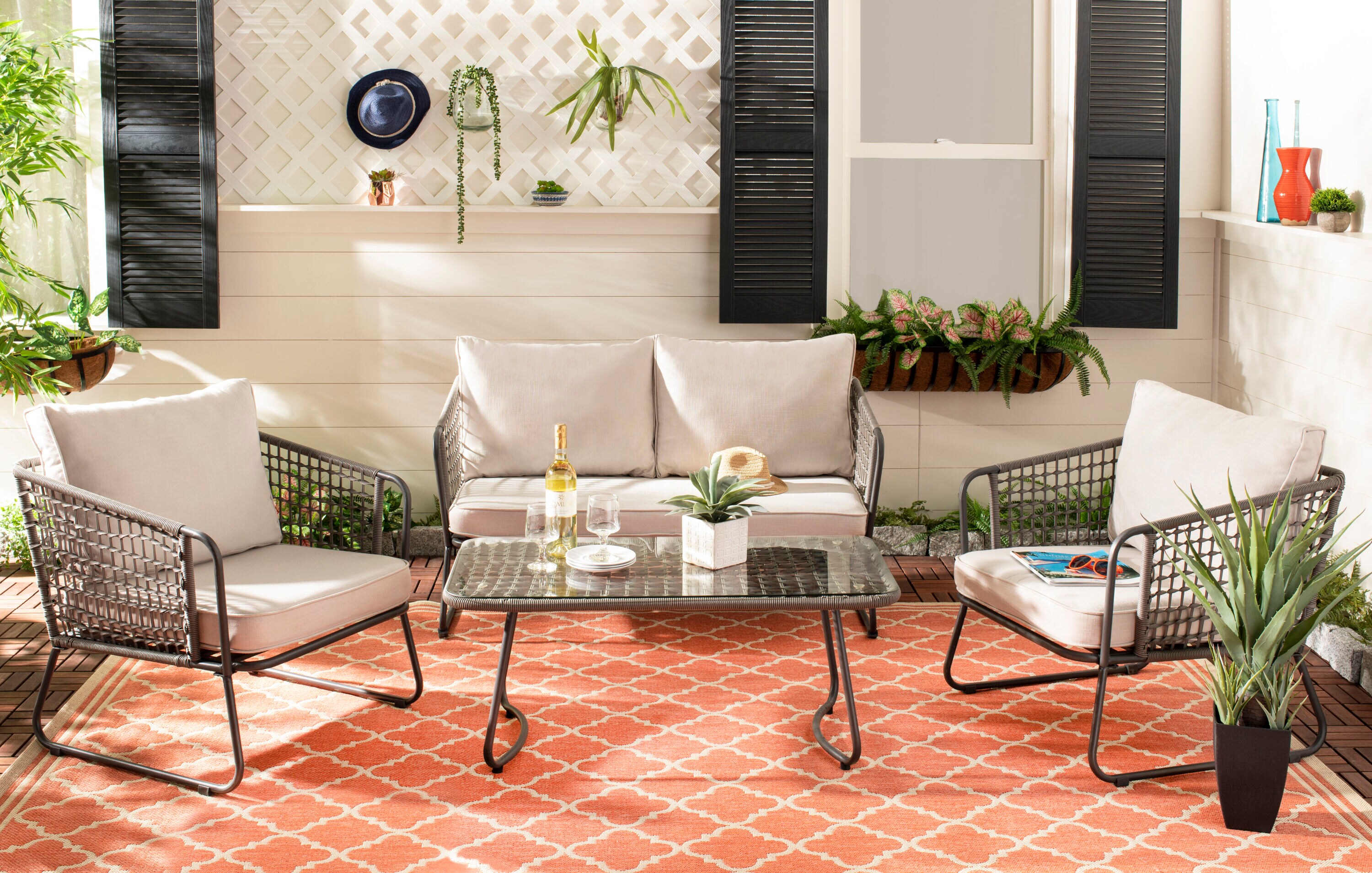Safavieh PAT9003C Patio-Conversation-Sets - View #2