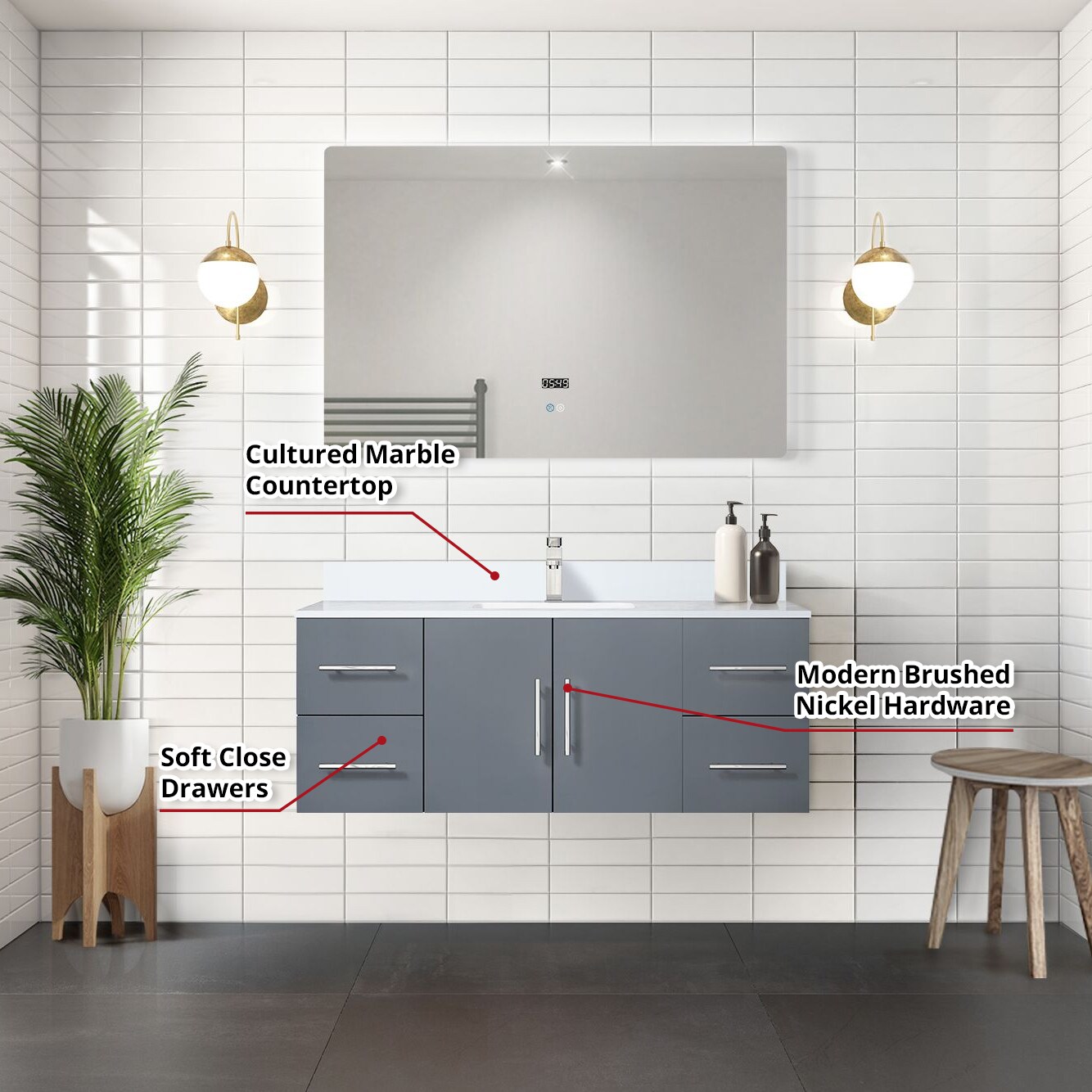 Lexora LVG48SB300 Bath-Vanity-Combo - View #7