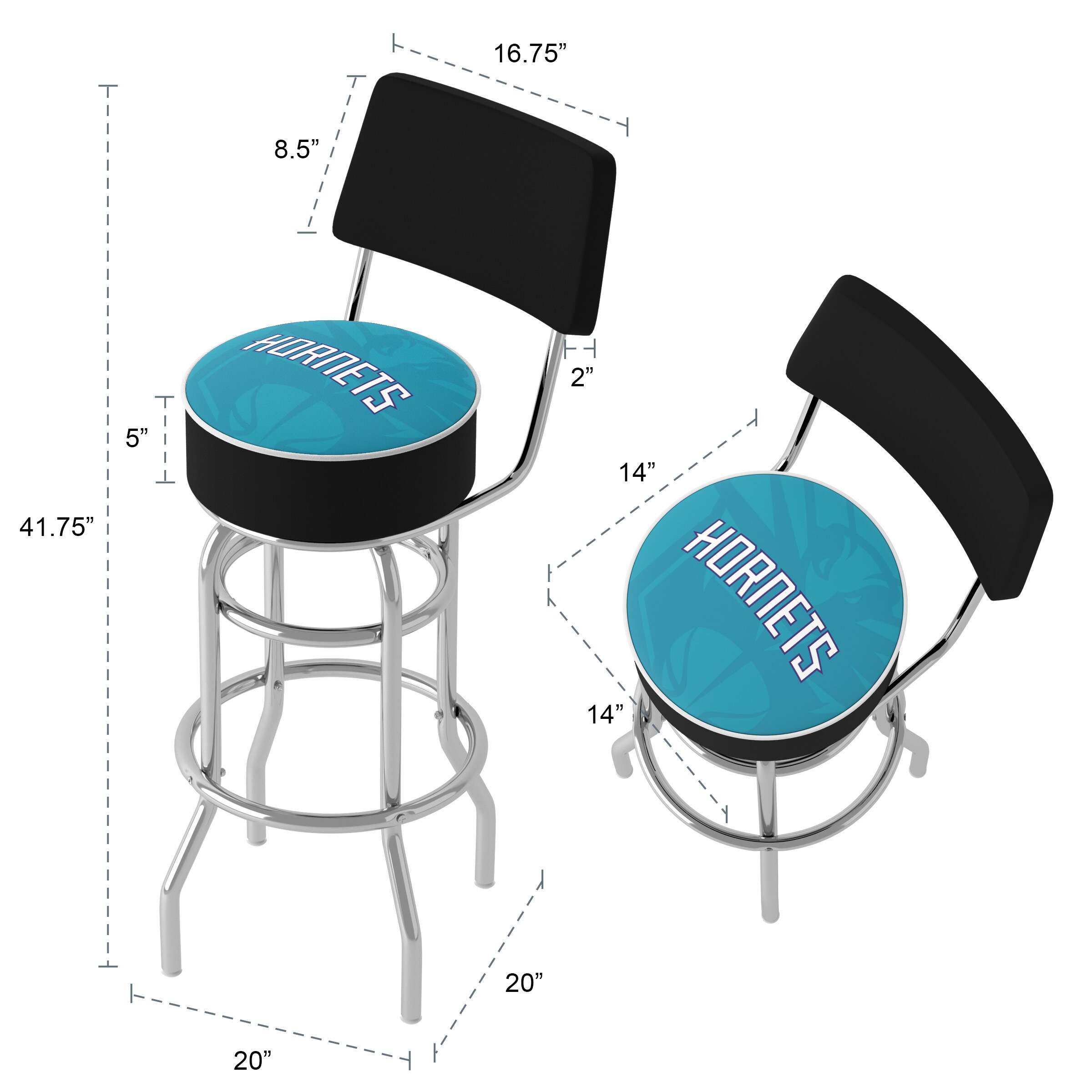Trademark Gameroom NBA1100-CH2-TWN stools - View #6