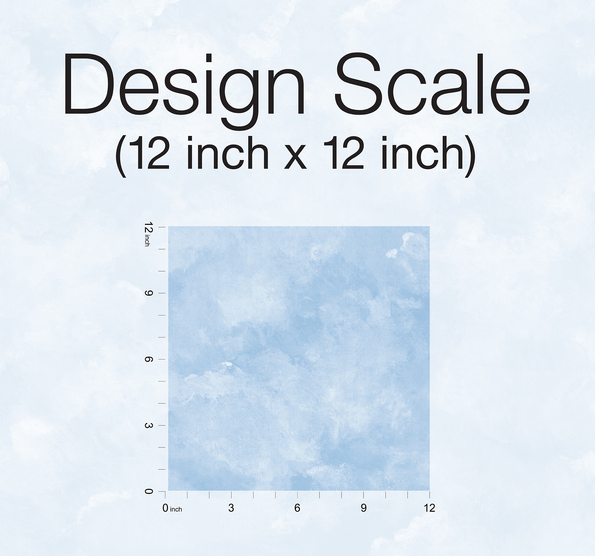 Blue Atrium Clouds Peel and Stick Wallpaper Roll