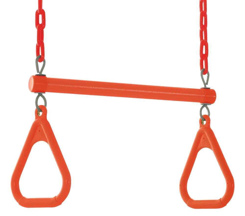 KSH Brands SWTSC-OR Trapeze Swing Orange Plastic and Metal Flat Swing