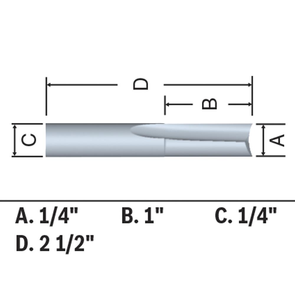 1/4 Shank Carbide Tip Double Flute Bosch 85459M Straight Bit 1/4 Super 