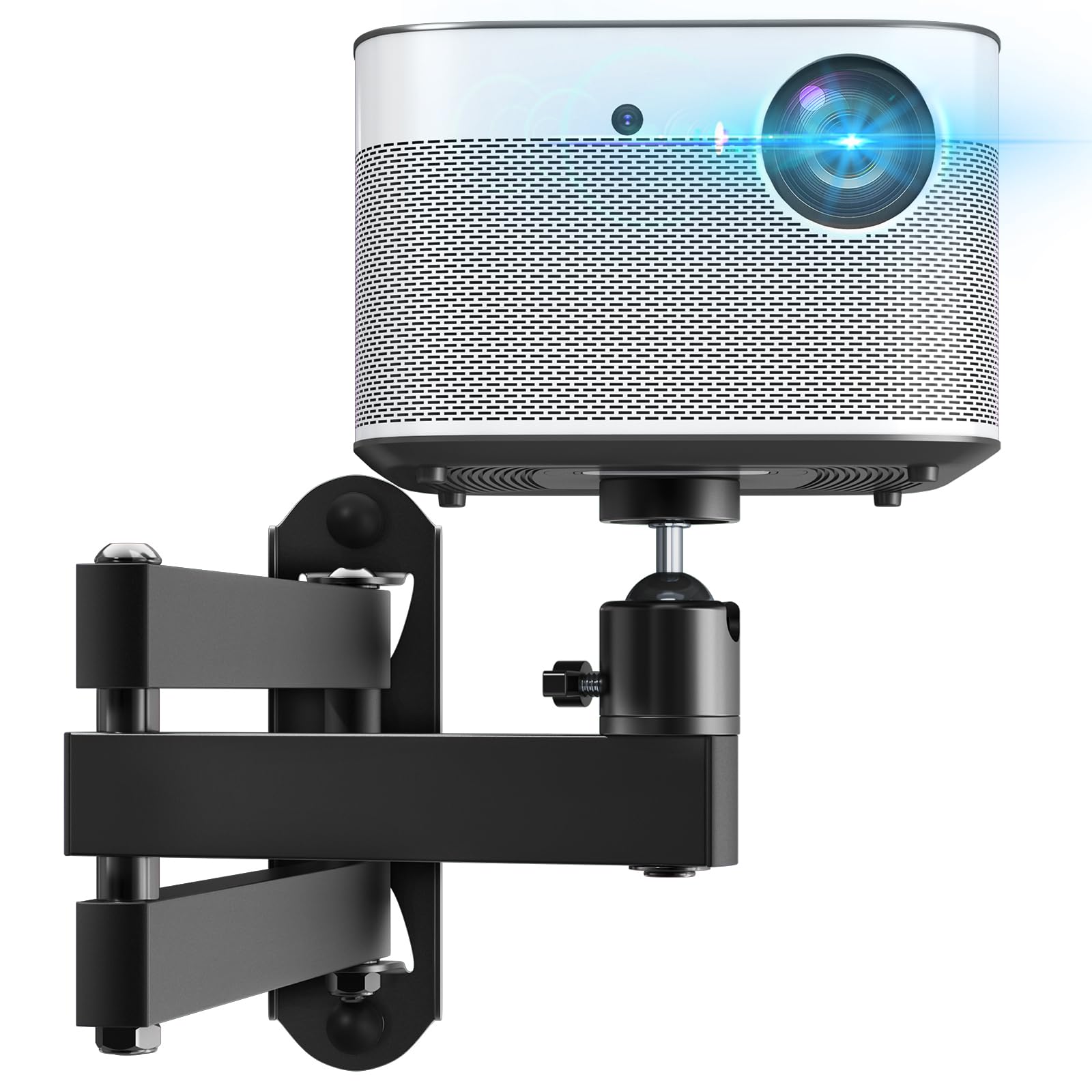 JVFCXXV  Foldable Projector Wall Mount Universal Adjustable Aluminum Alloy with One Quarter Inch Screw Size and 360 Degrees Rotation