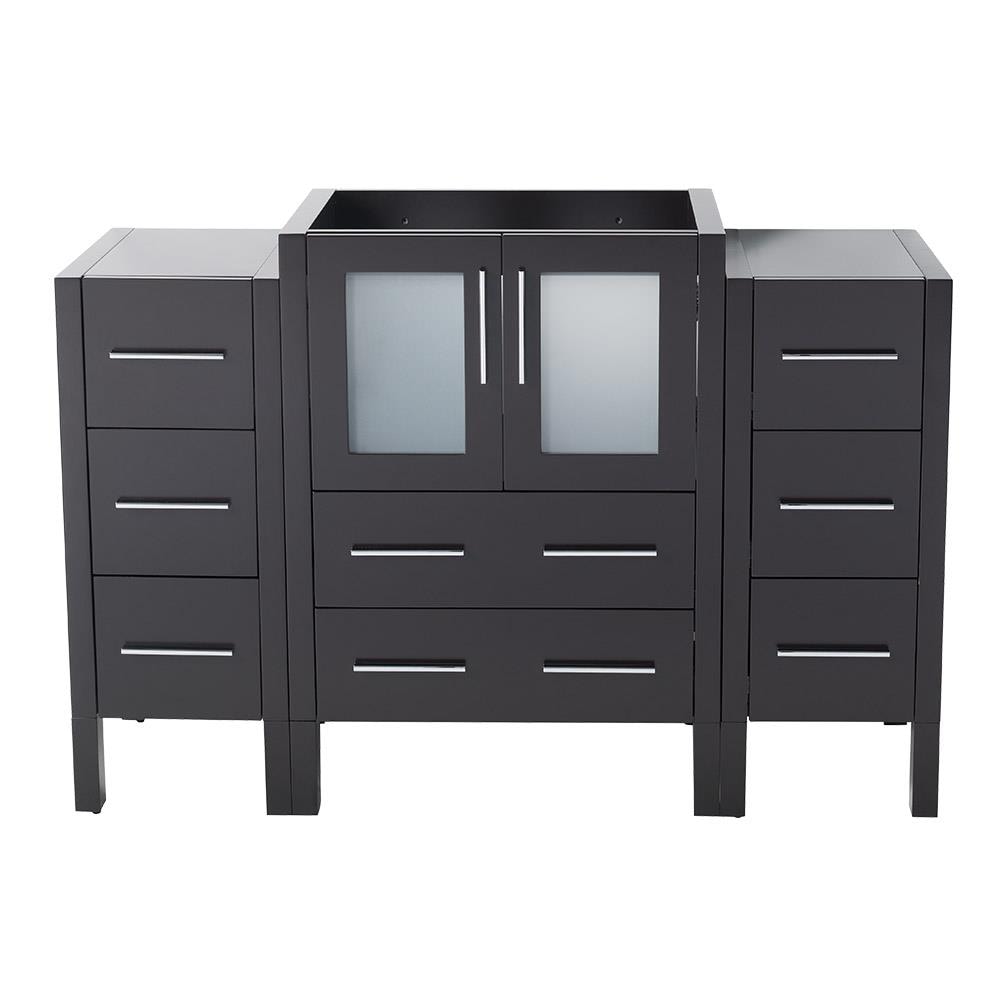 Fresca FCB62-122412ES Torino 48-in Espresso - 3 PCS Bathroom Vanity Base Cabinet without Top (Mirror Included)