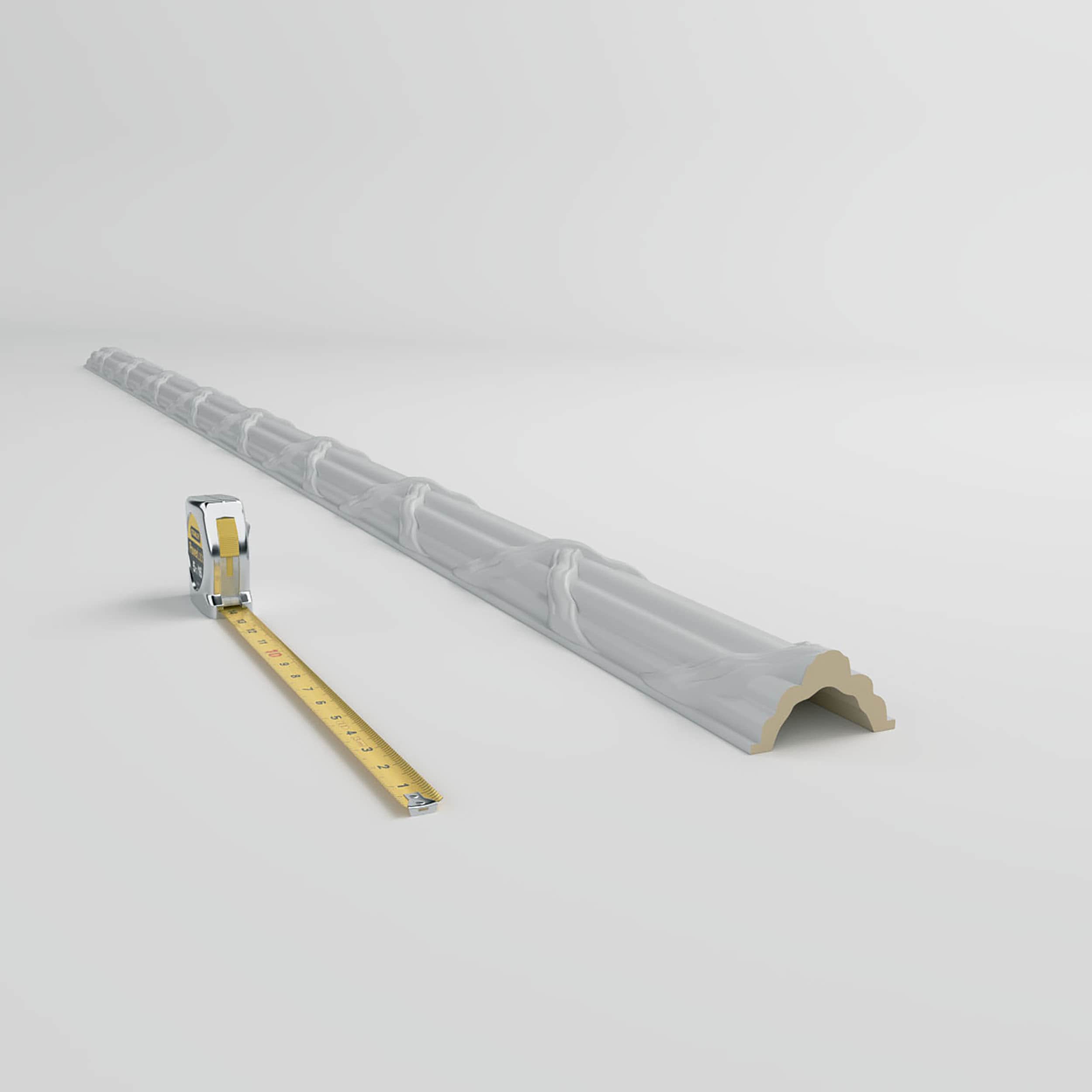 Gray Primed Urethane Reed and Ribbon Crown Moulding