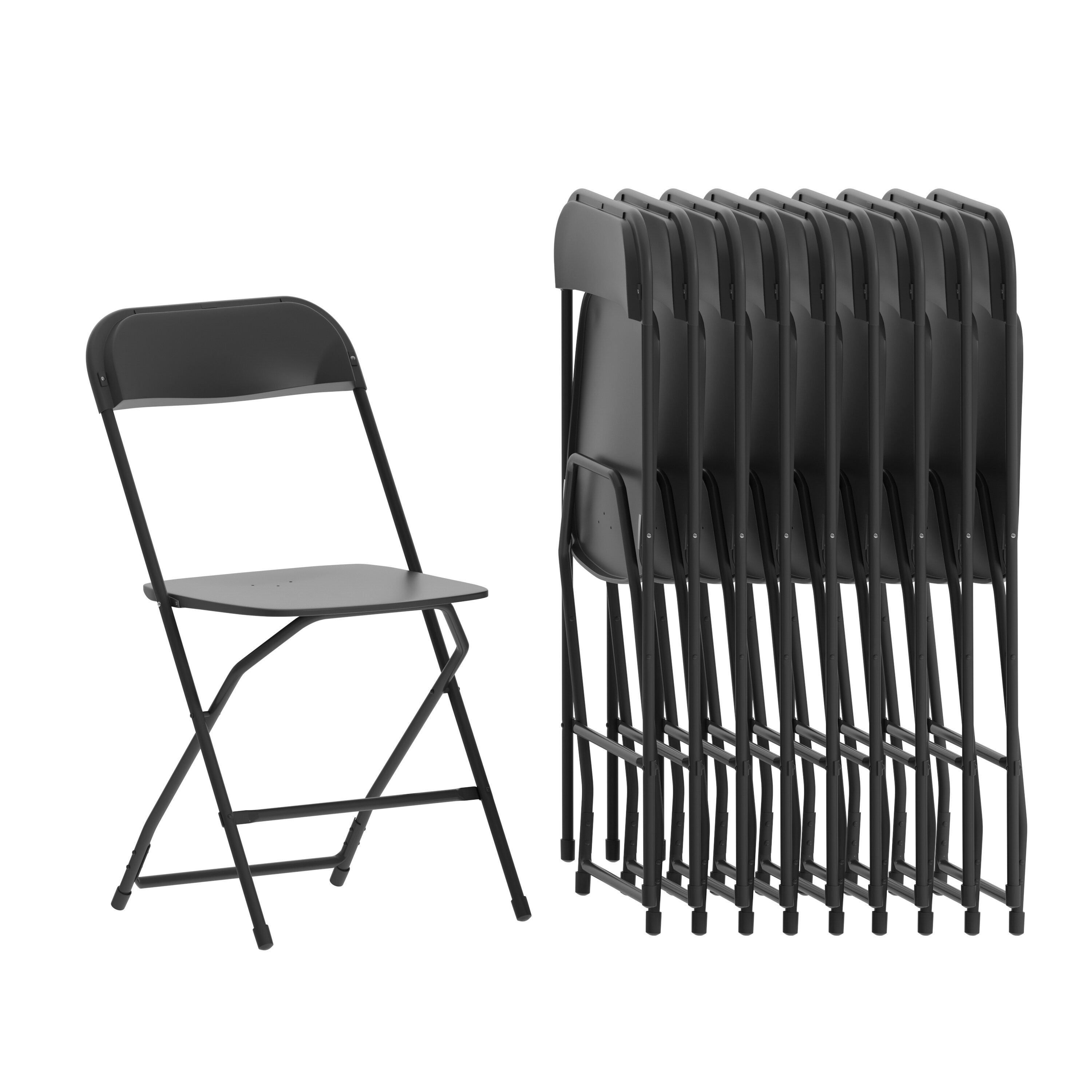 Cosco home and office products black lightweight store folding stool