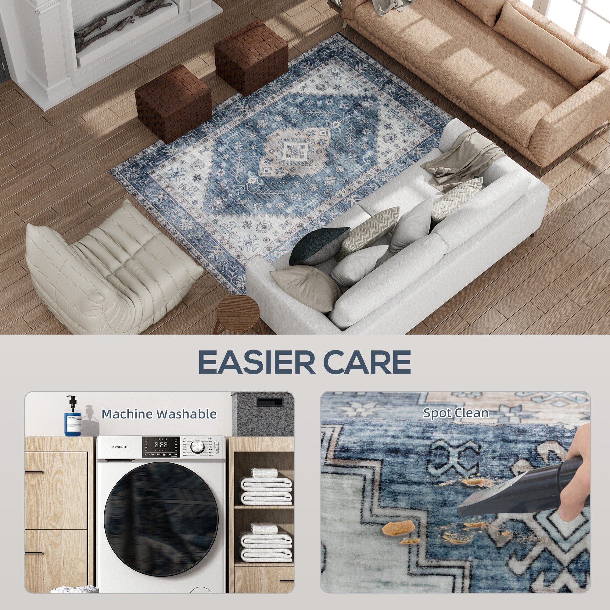 HomCom 83C-027V00BU rugs - View #5