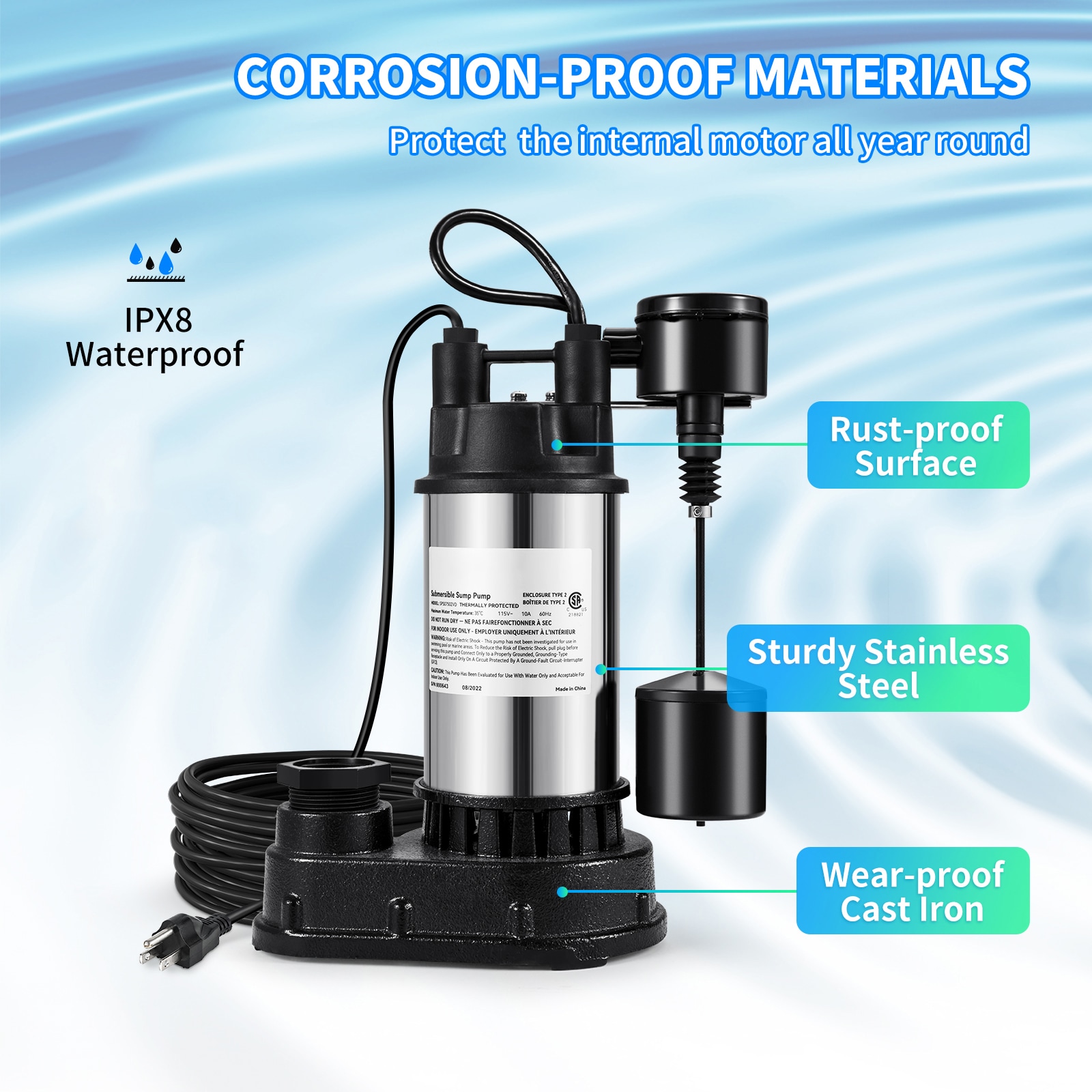 VEVOR WSBBX10HP110VXGOYV1 pumps - View #4