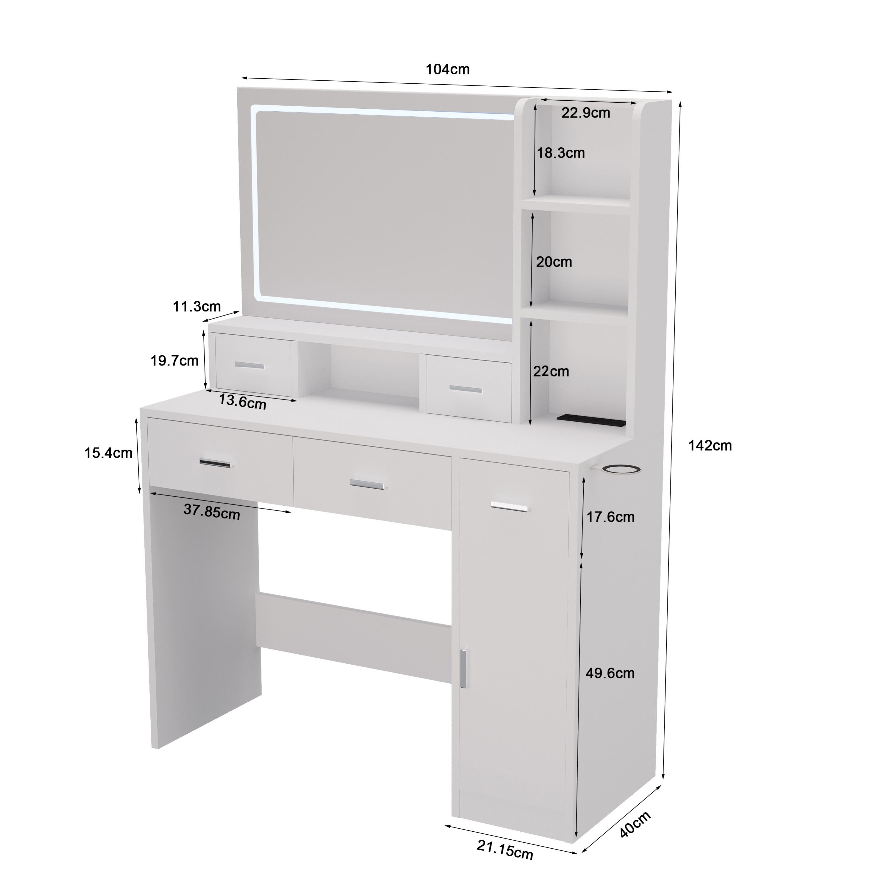 Siavonce XH51557 Bedroom-Vanities - View #4