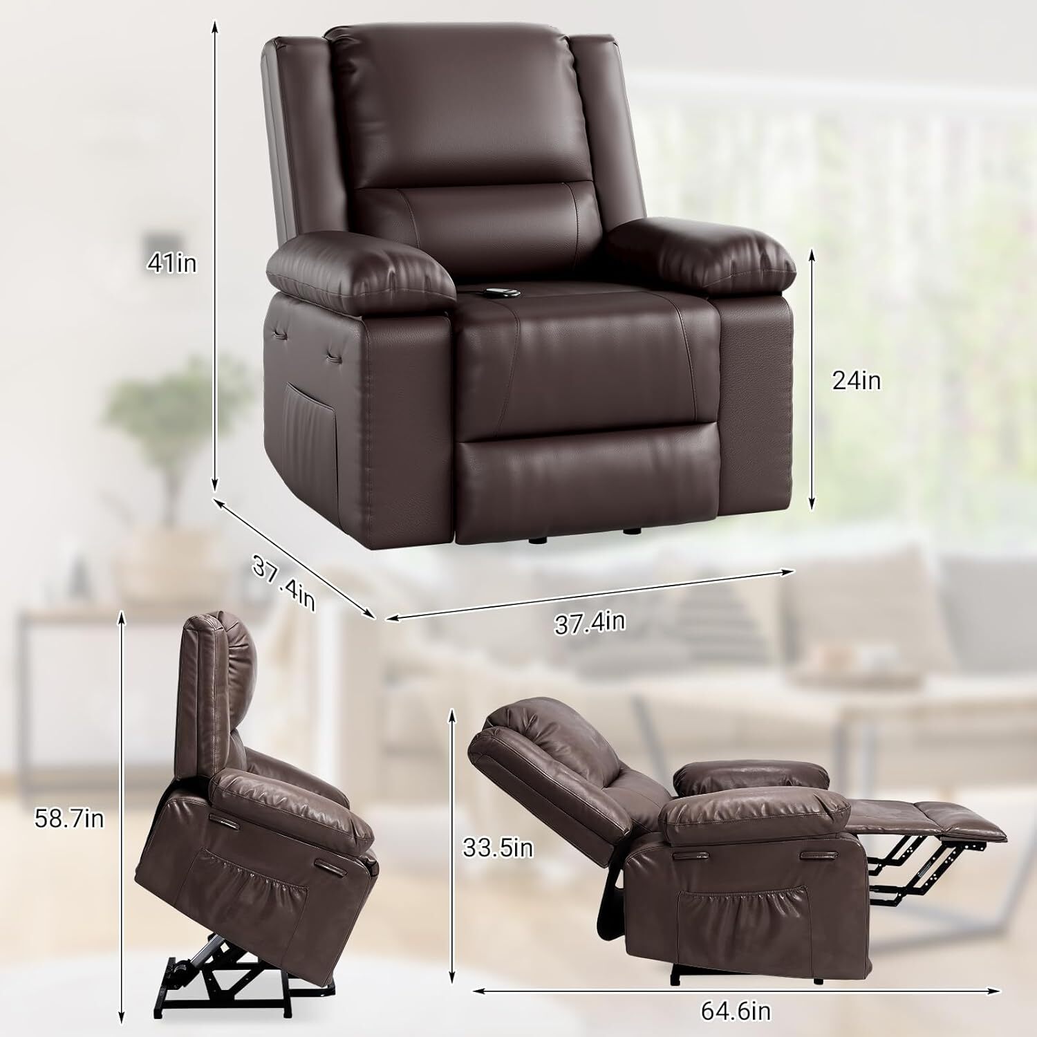 Der Rose LMXPHO-334G-09113BSS recliners - View #7