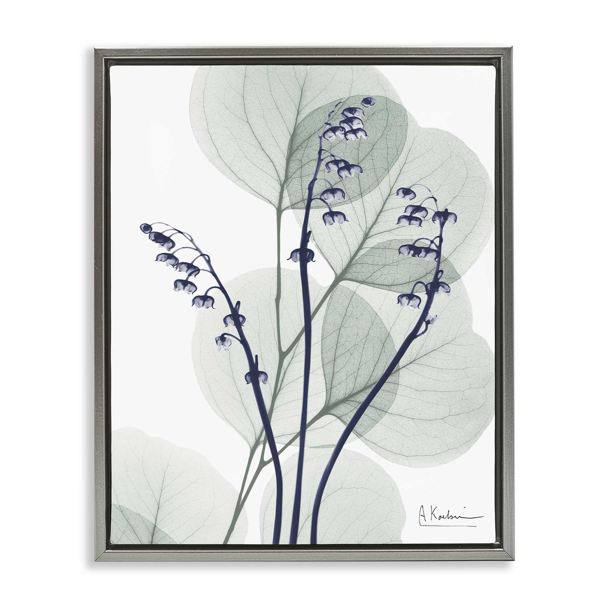 Stupell Industries BS-007-FFL-24X30 Serene Modern Eucalyptus Gray Framed Floater Canvas Wall Art By Albert Koetsier 25 x 31