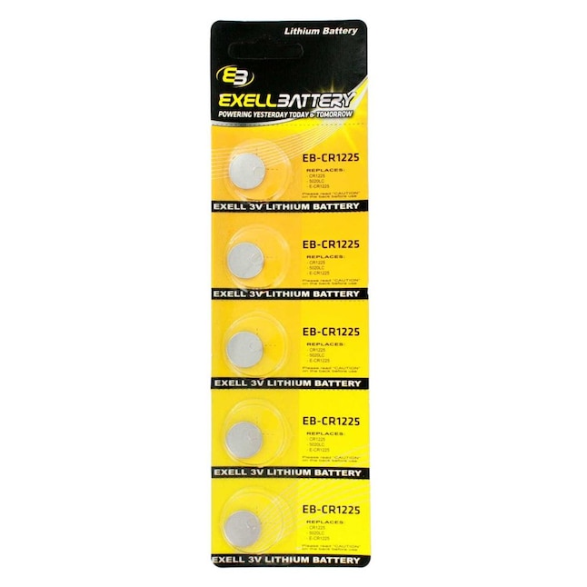 Exell Battery CR1225 Coin (5-Pack) in the Coin Button Batteries department at Lowes.com