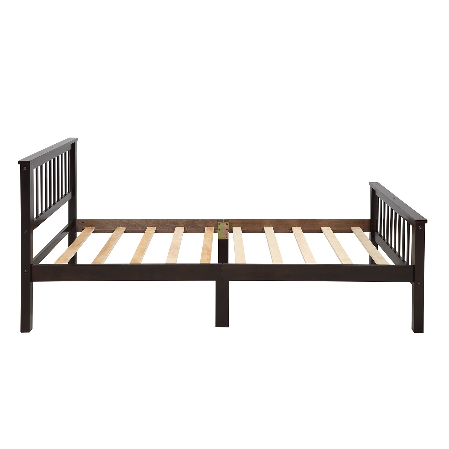 Qualler BLE000767P Espresso Twin Wood Platform Bed