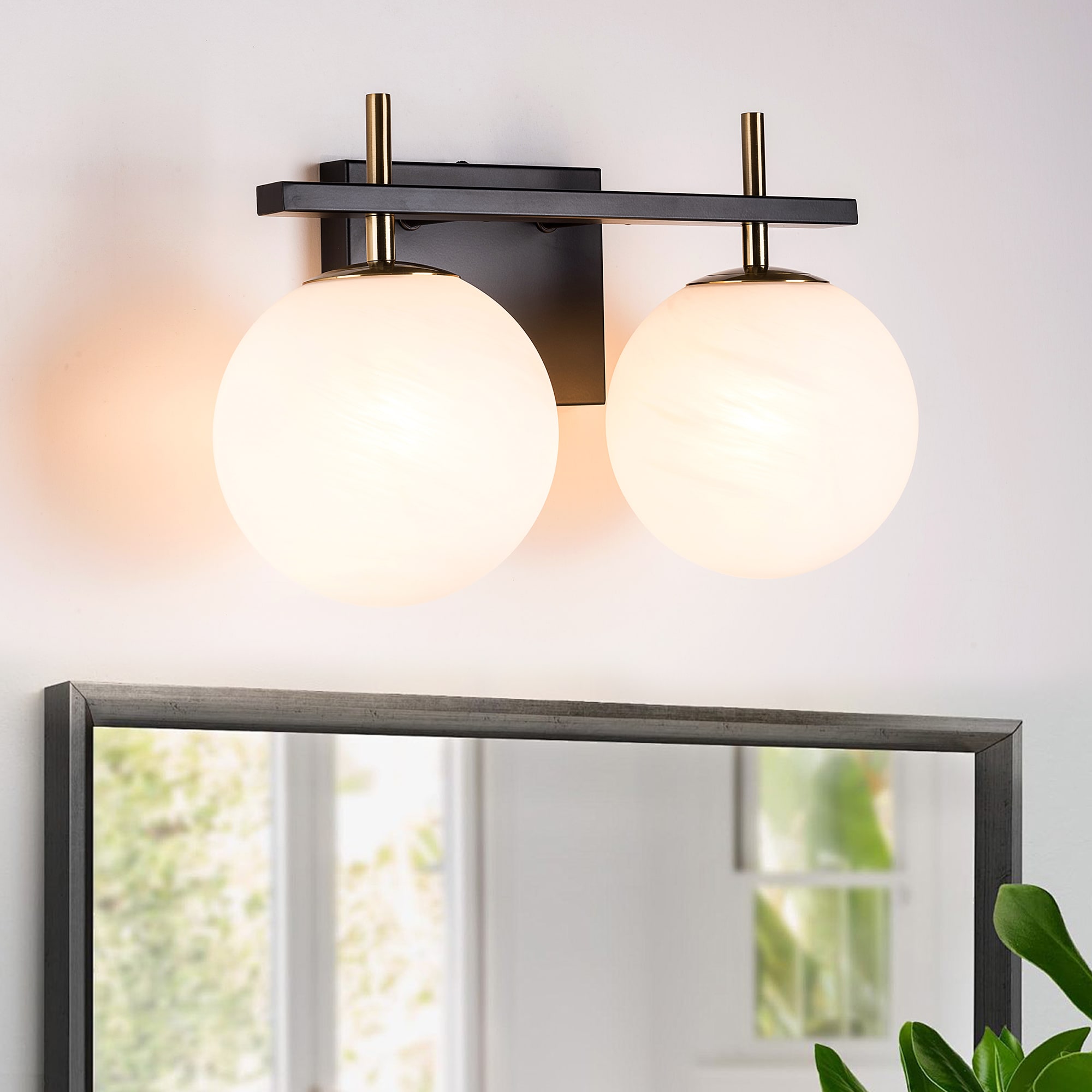 Maxax 29015-2BG Cloudy 14.2-in 2 -Light Multiple finishes Multiple colors Modern/contemporary Vanity light