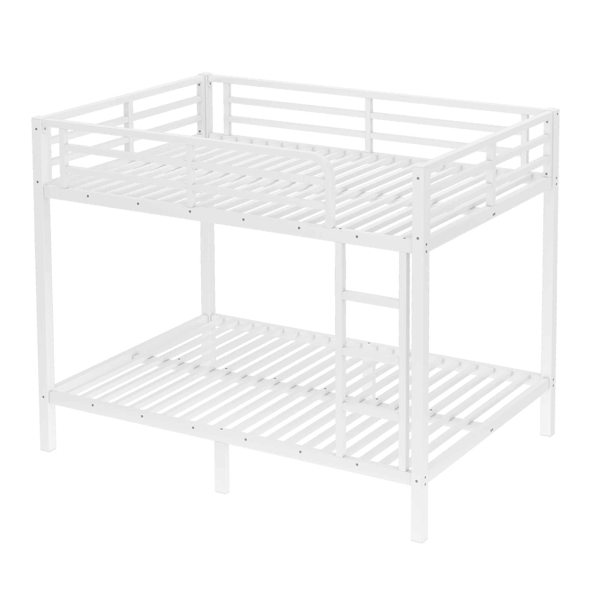 LOVMOR Metal Full over Full Bunk Bed for Teens and Adults Space