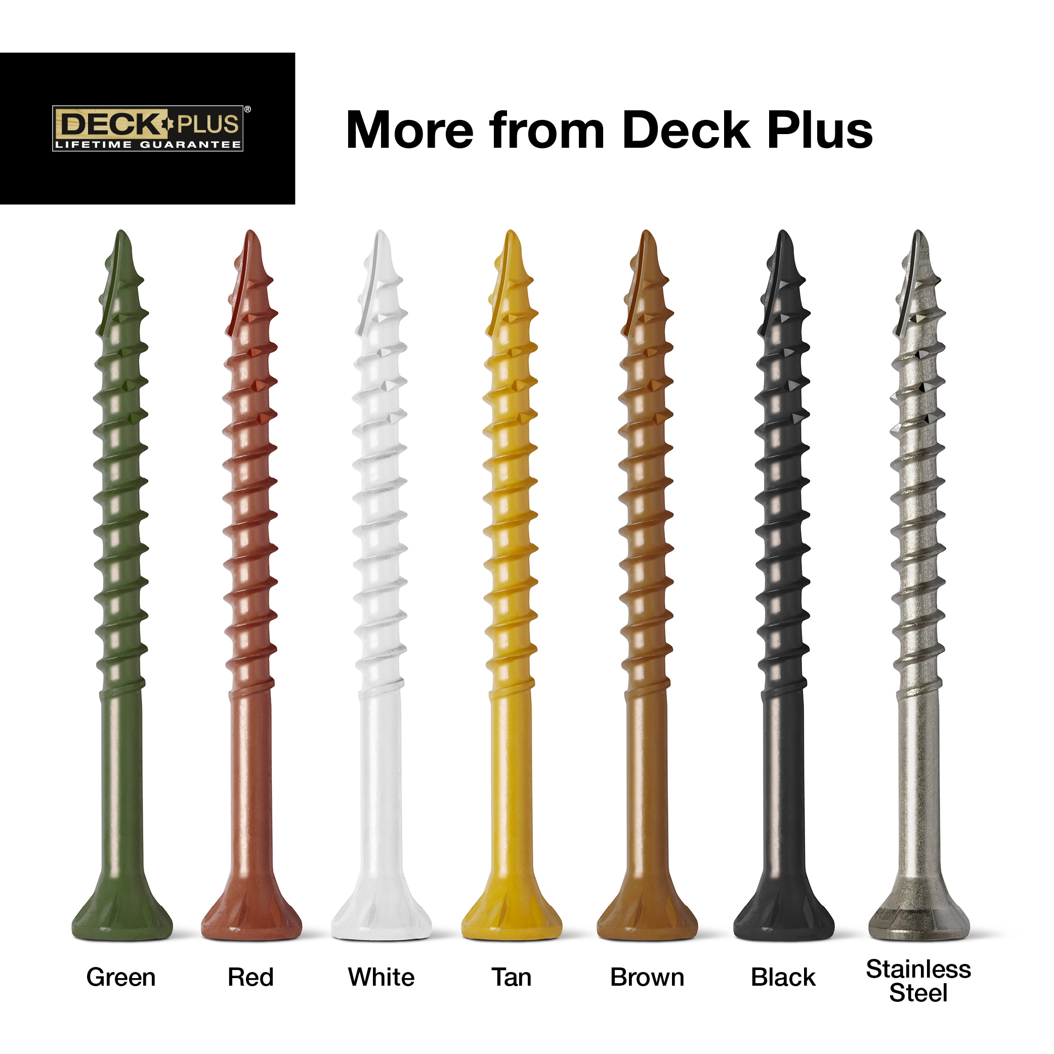  Deck Plus 48415 Wood Screws #10 x 2-1/2, Tan, 1lb Box :  Industrial & Scientific