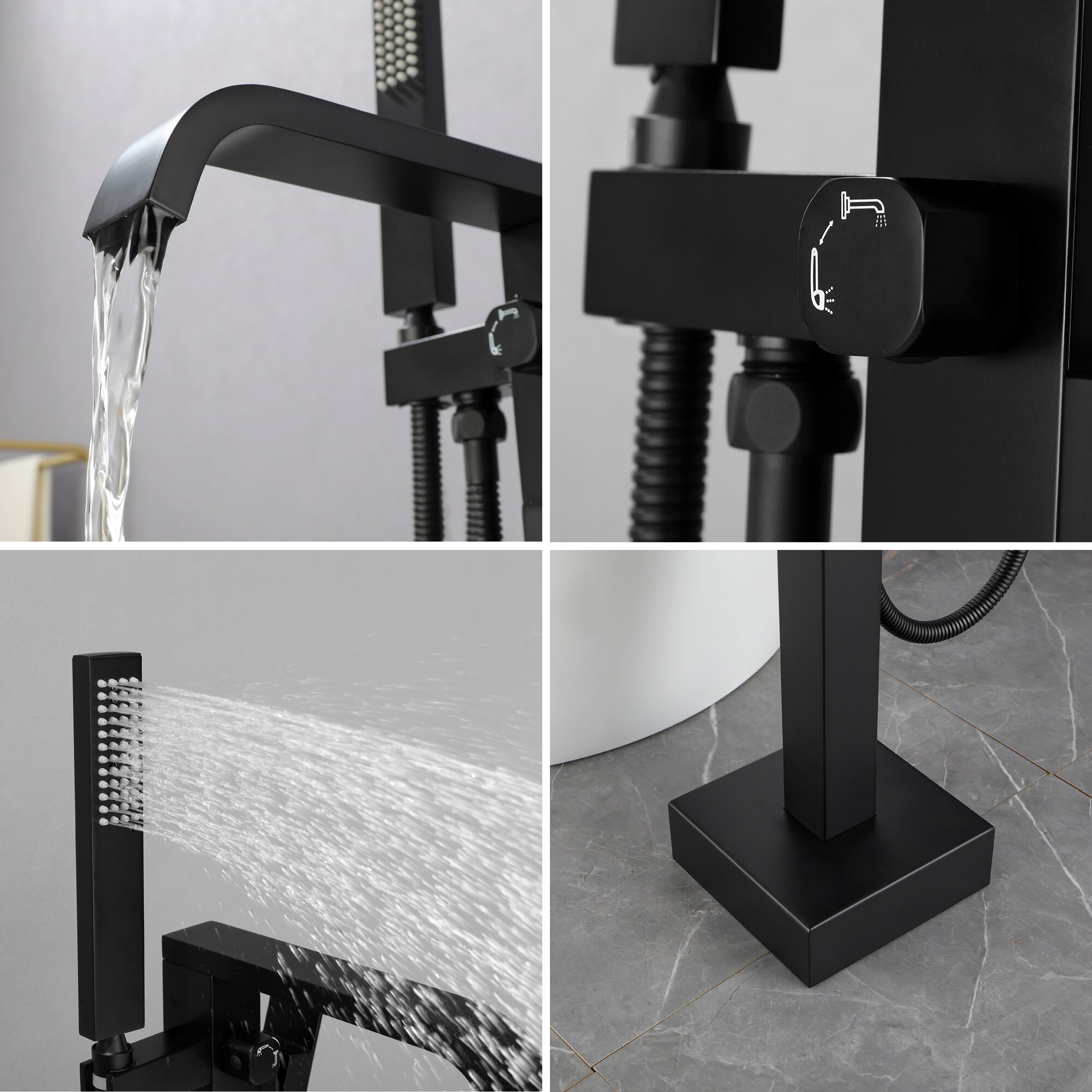 CASAINC TC14-MB Roman-Tub-Faucets - View #5