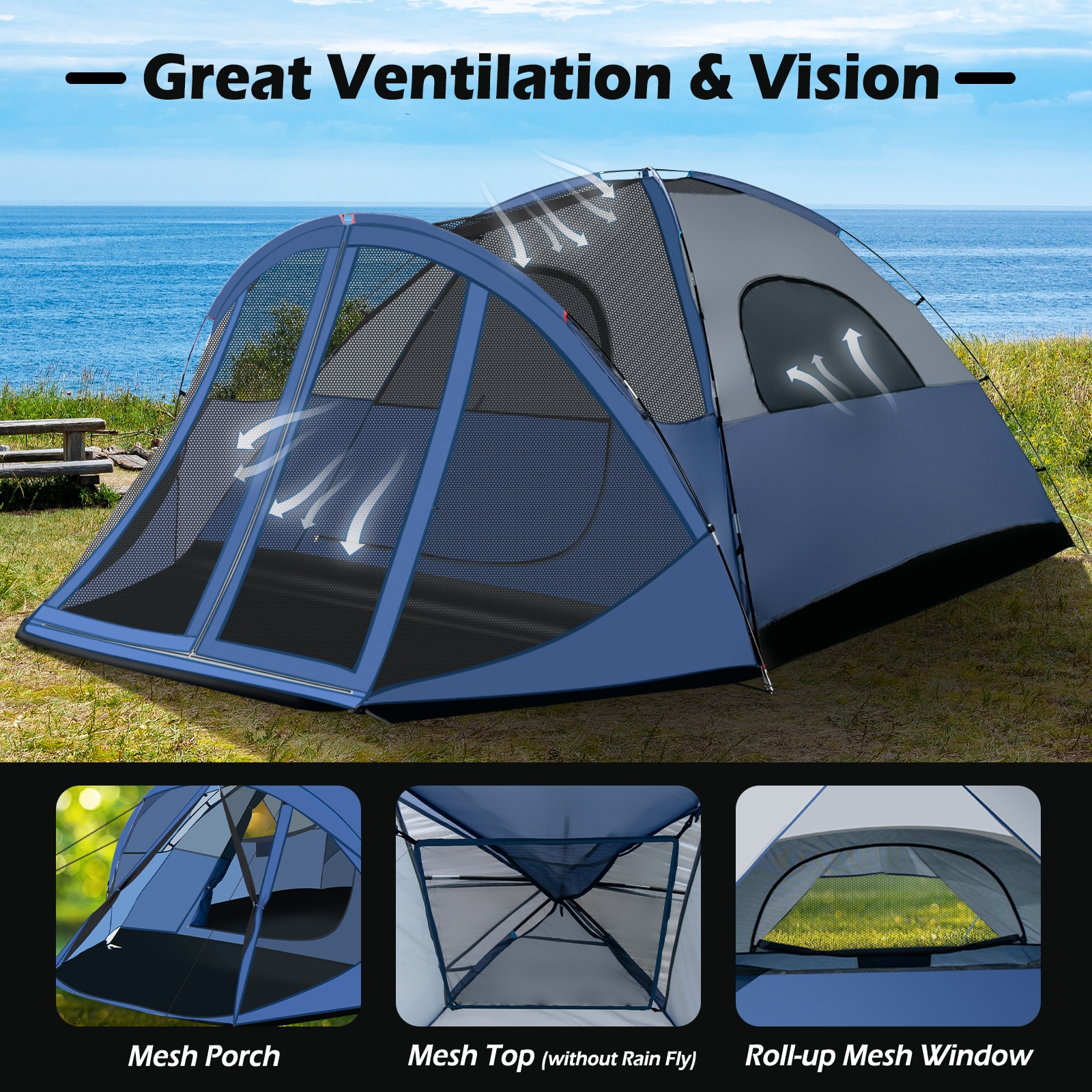 WELLFOR CAJ11657BL tents - View #7