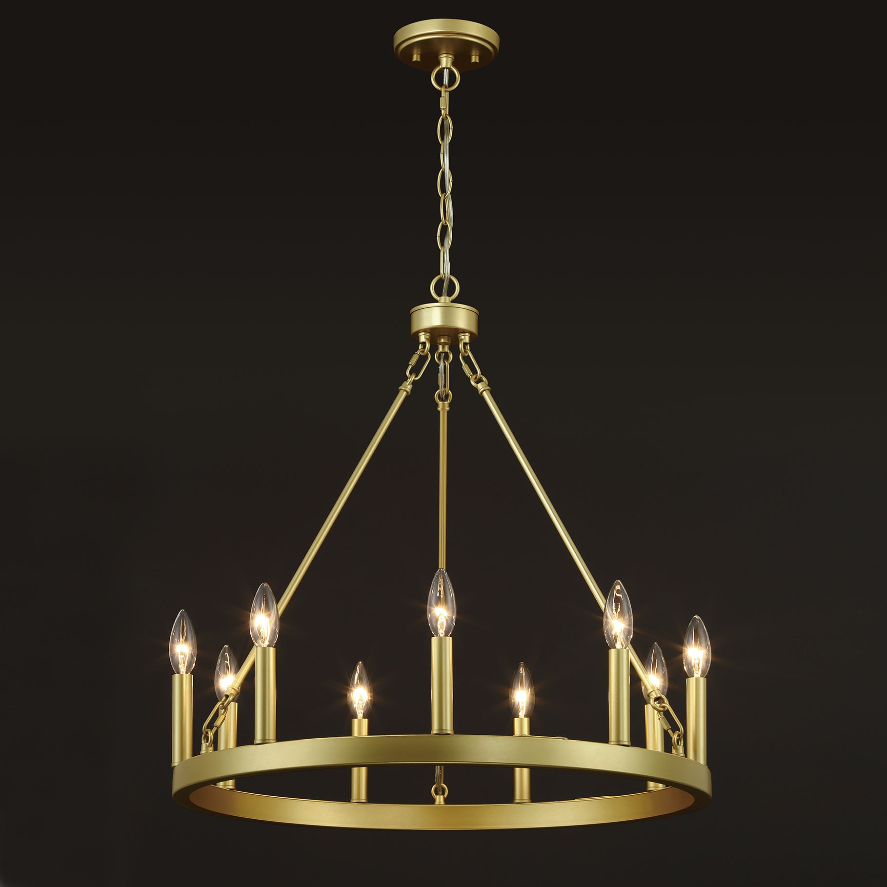 Acroma 6 Light Modern Farmhouse on sale Wagon Wheel Chandelier